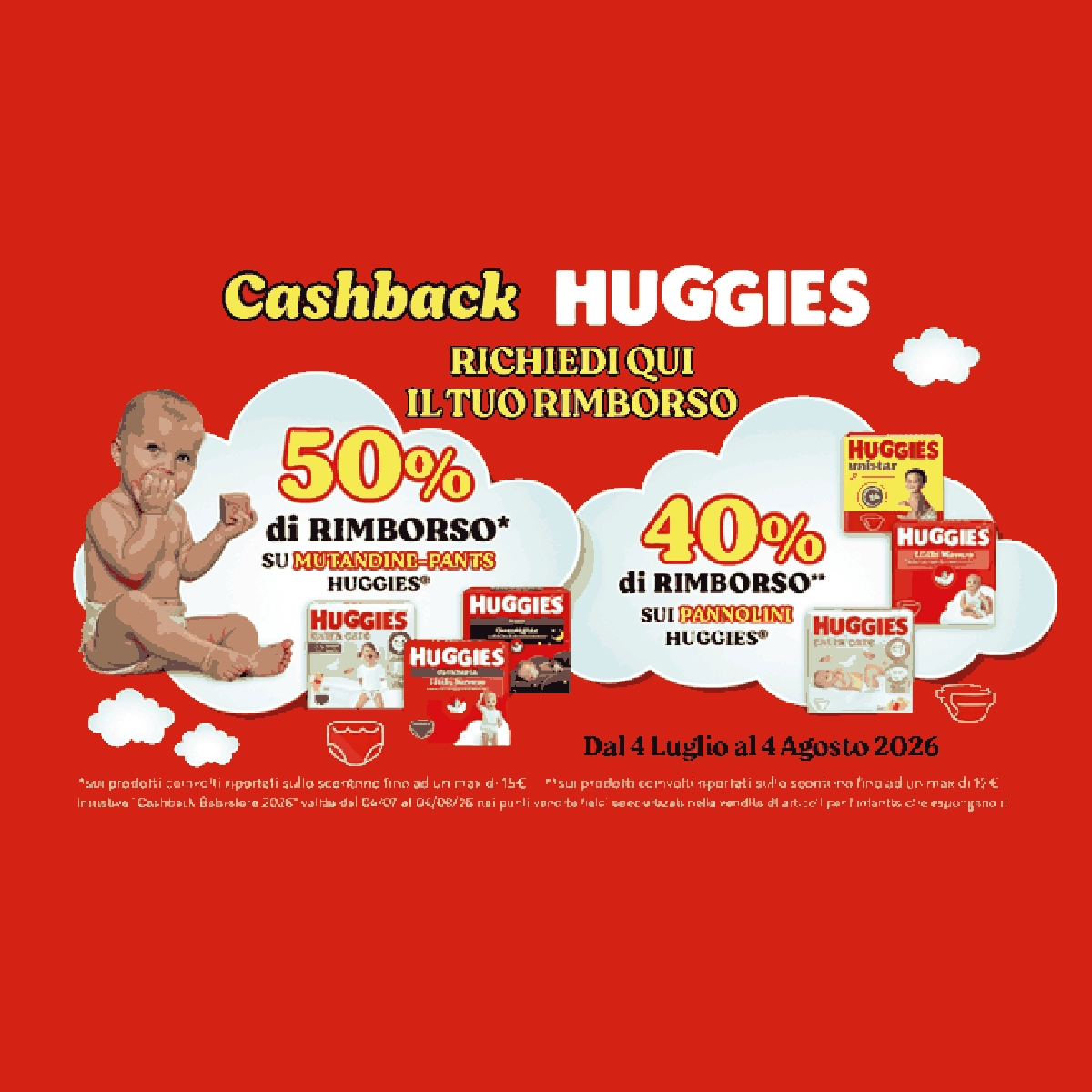 Cashback-Huggies luglio-2026