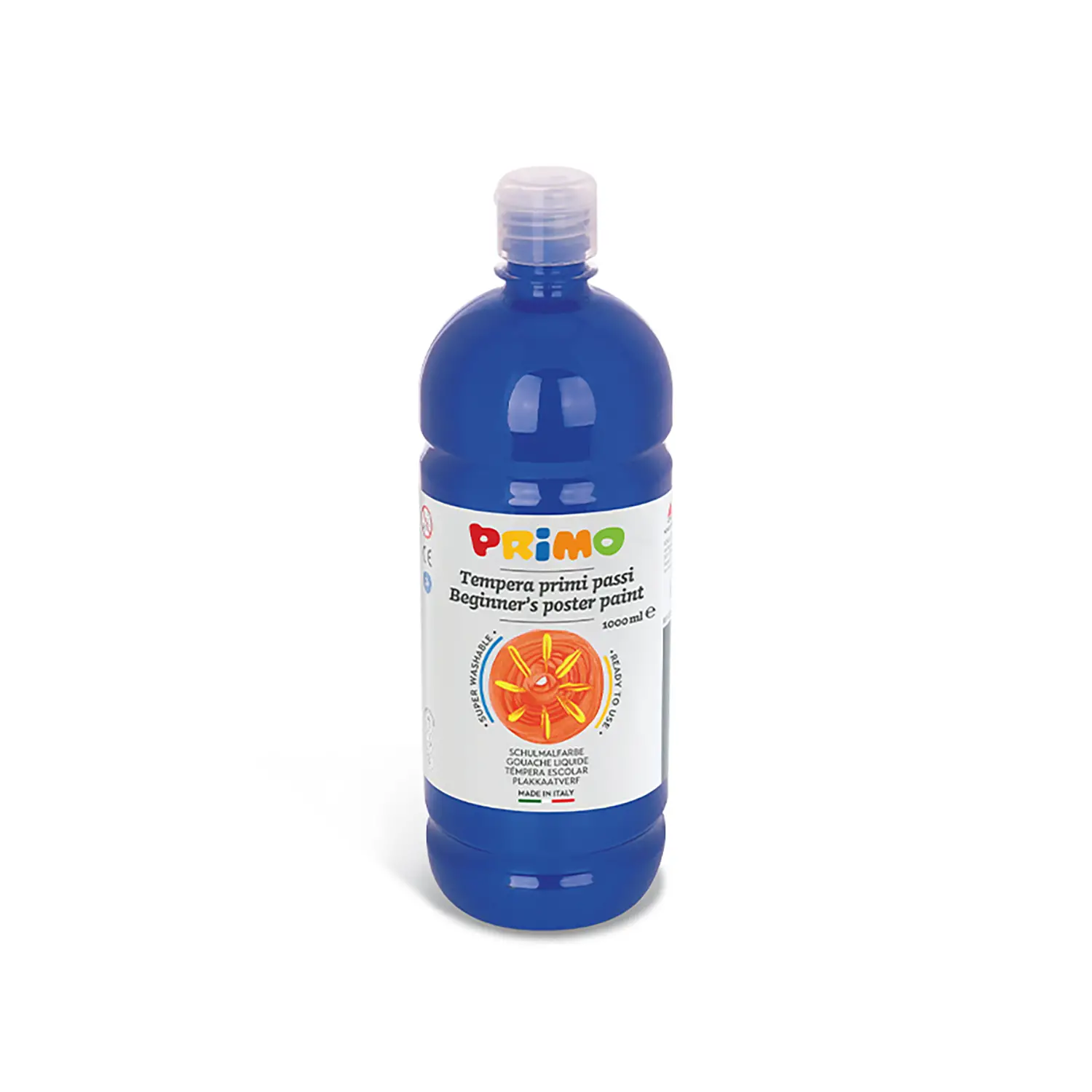 Tempera Pronta Primo Primi Passi Blu 1000 ml – Colore a Tempera Superlavabile - Tempere
