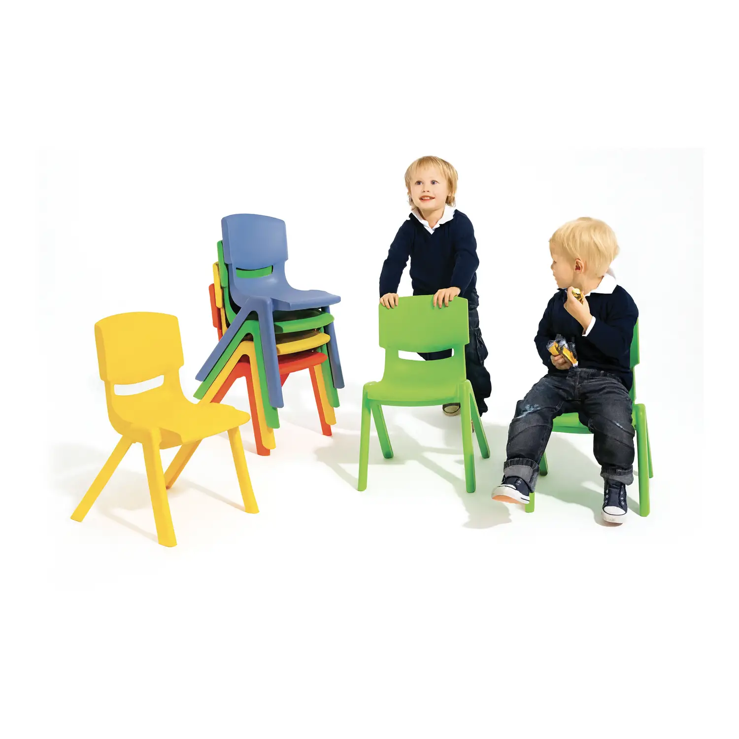 Kit 4 Sedie per Bambini ErgoCam Baby – Misura 1, Colori Assortiti – Conforme CAM - Sedie in plastica