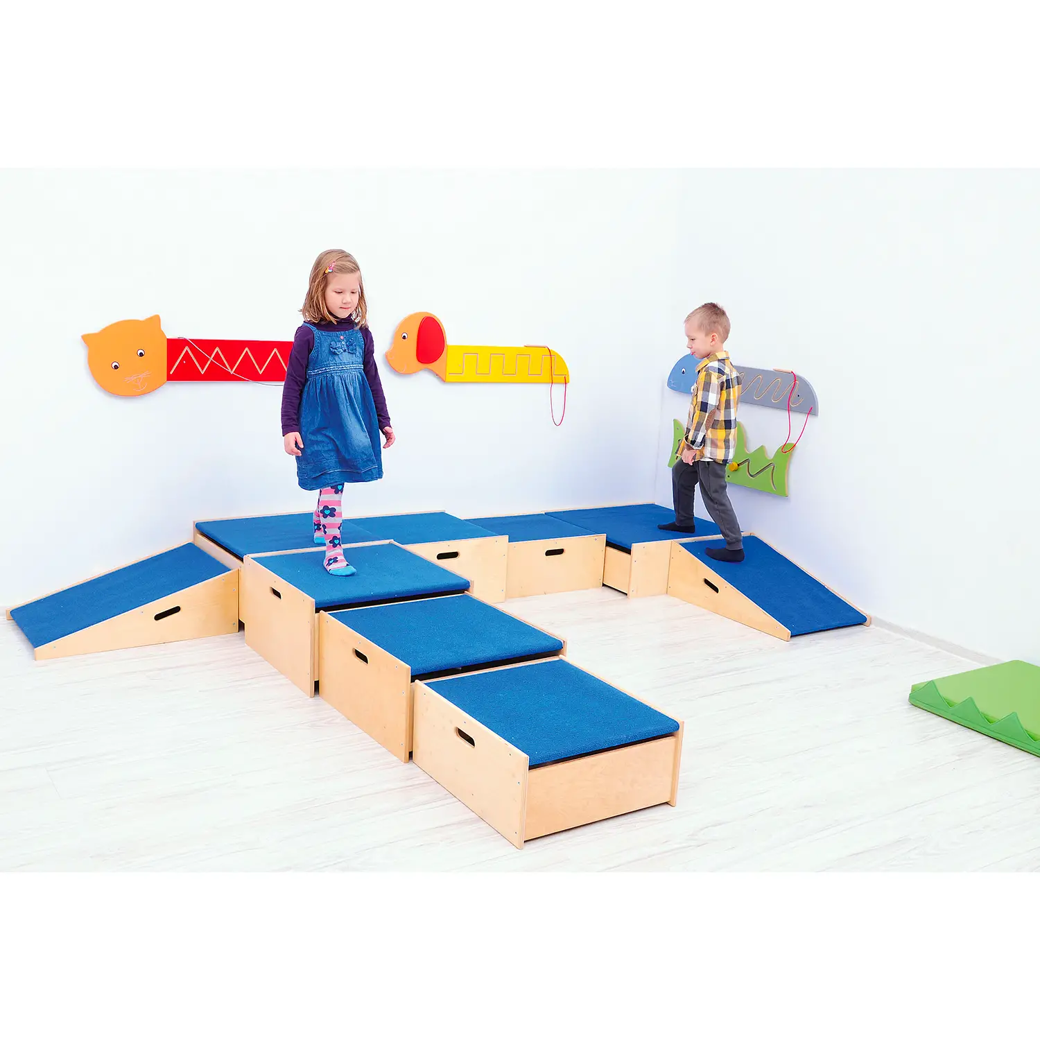 Pedane Percorsi Psicomotori – Set 3 Pedane in Legno per Scuola dell’Infanzia - Percorsi psicomotori