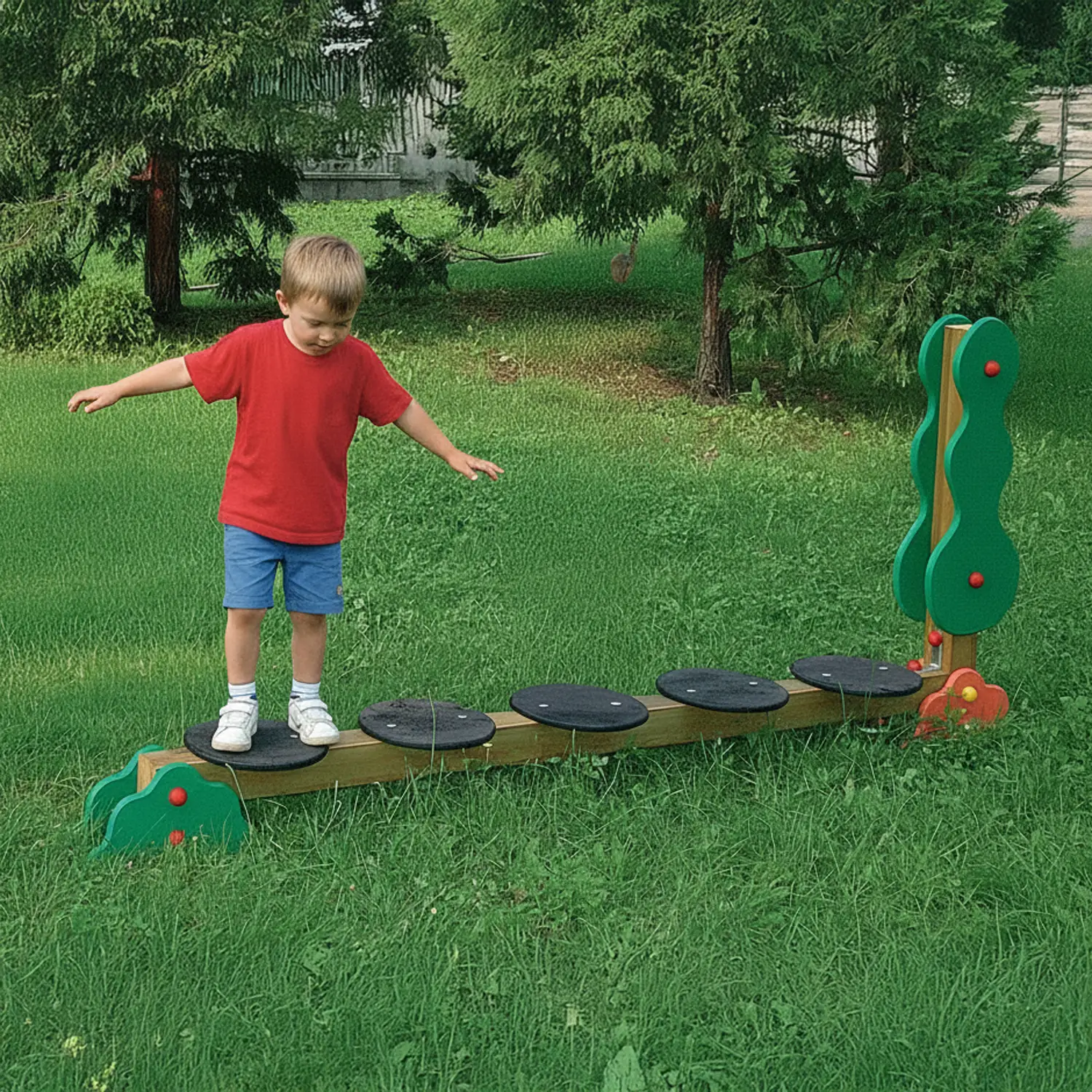 Passerella a Dischi – Gioco di Equilibrio per Bambini 3-12 Anni - Playgrounds e giostre