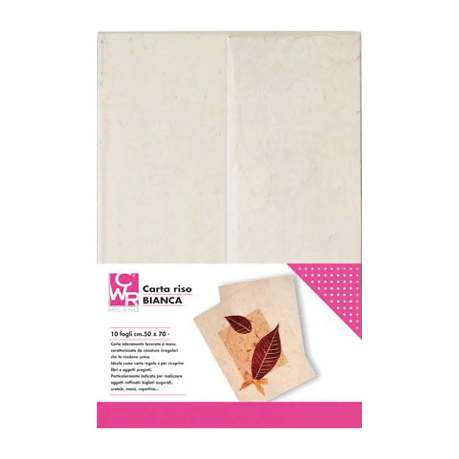 Carta di Riso Naturale Leggerissima - Confezione 10 Fogli 50x70 cm - Carta e cartoncino
