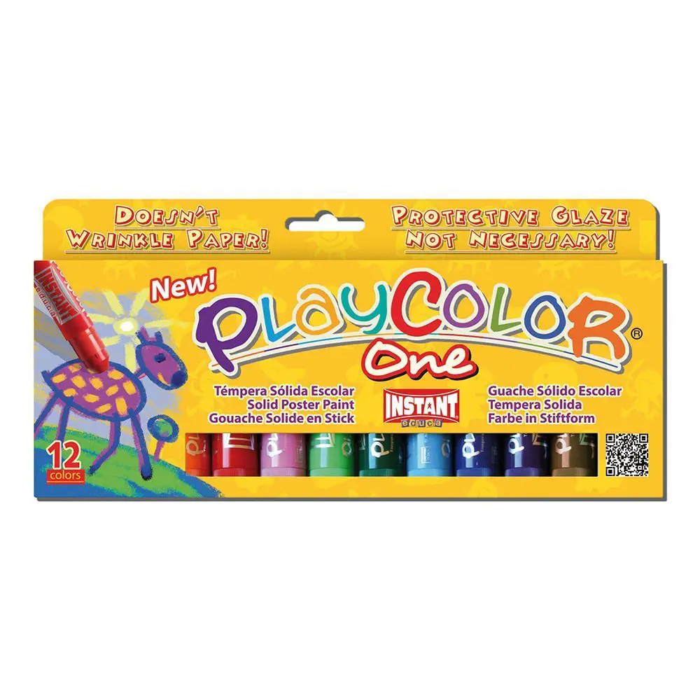 Tempera Solida in Stick 10 g – Set 12 Colori Brillanti - Tempere