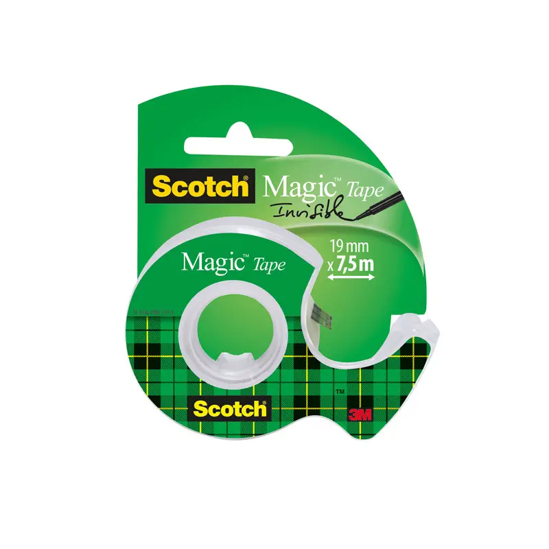 Nastro Adesivo Scotch Magic 810 – 19 mm x 7,5 m - Invisibile su Carta e Scrivibile - Nastri adesivi e colle