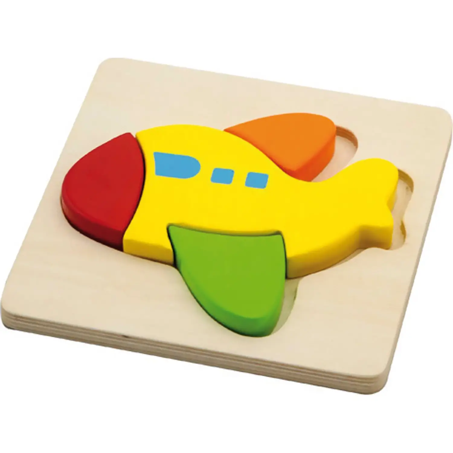 Primi Incastri Nido: Puzzle a colori Aereoplanino - Incastri e puzzle in legno