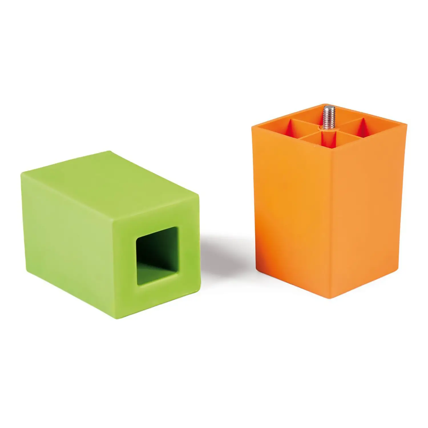 Set 4 Piedini per Mobile Nova Arancio 7x7x10 cm – Ricambi per Mobili - Arredo Nido e Infanzia