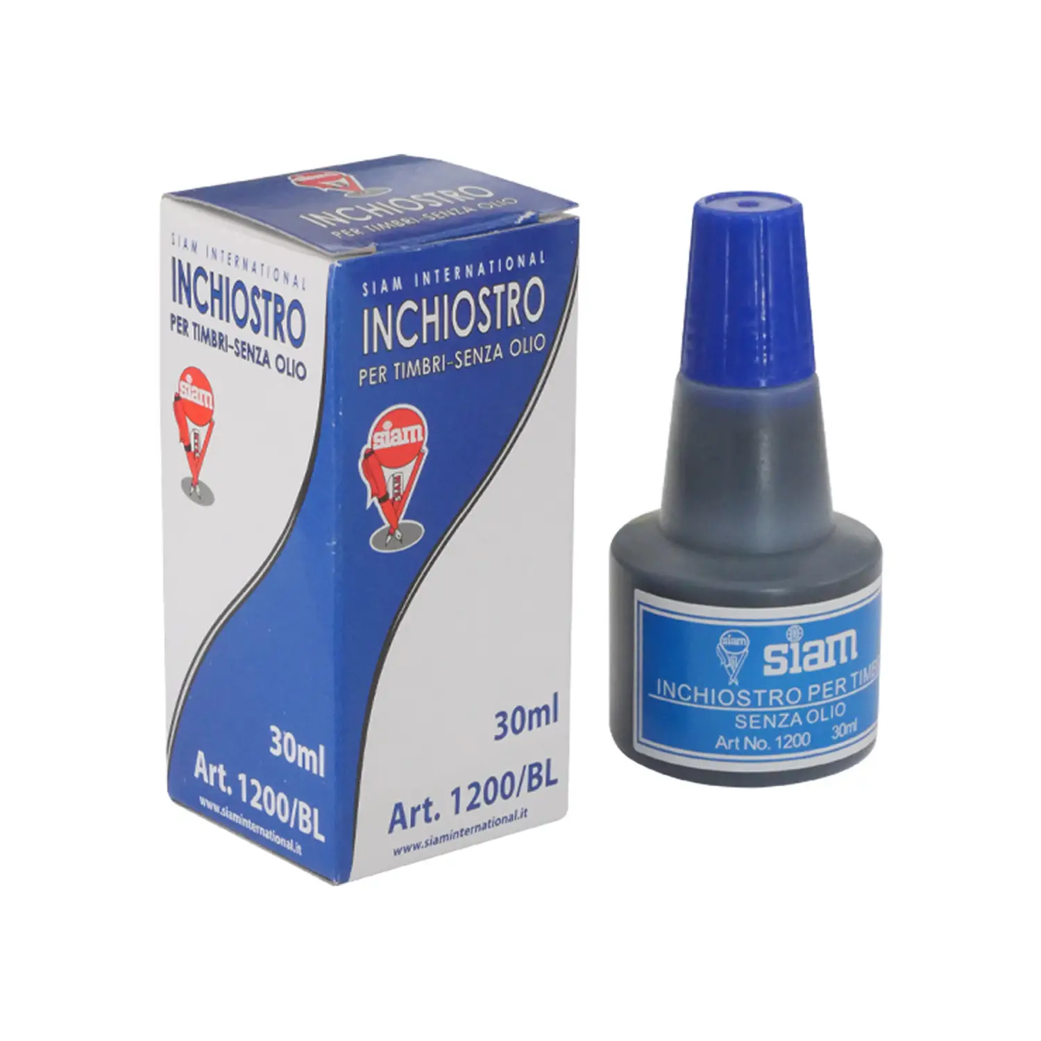 Inchiostro per Timbri in Gomma Blu – Flacone da 25 gr - Cancelleria varia