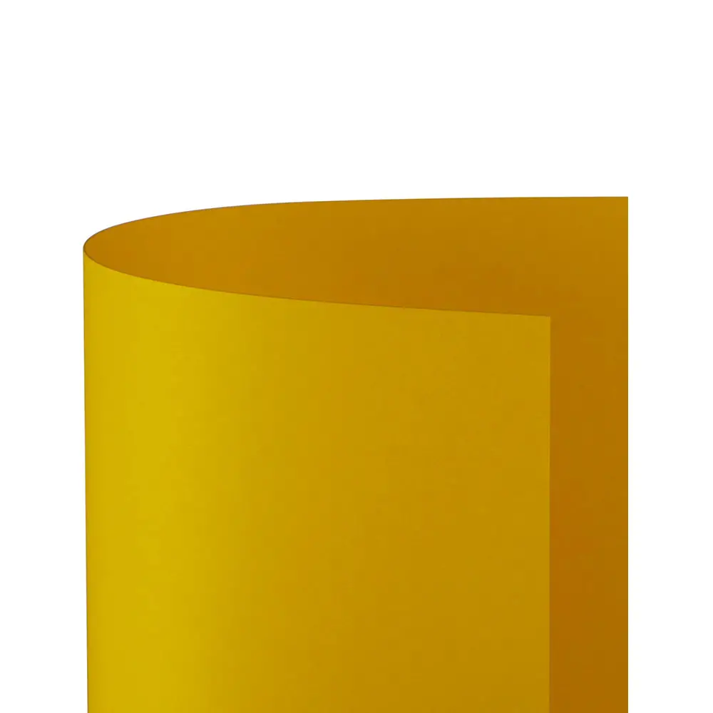 Cartoncino Bristol Liscio 200 gr - 25 Fogli 50x70 cm - Giallo Oro - Carta e cartoncino