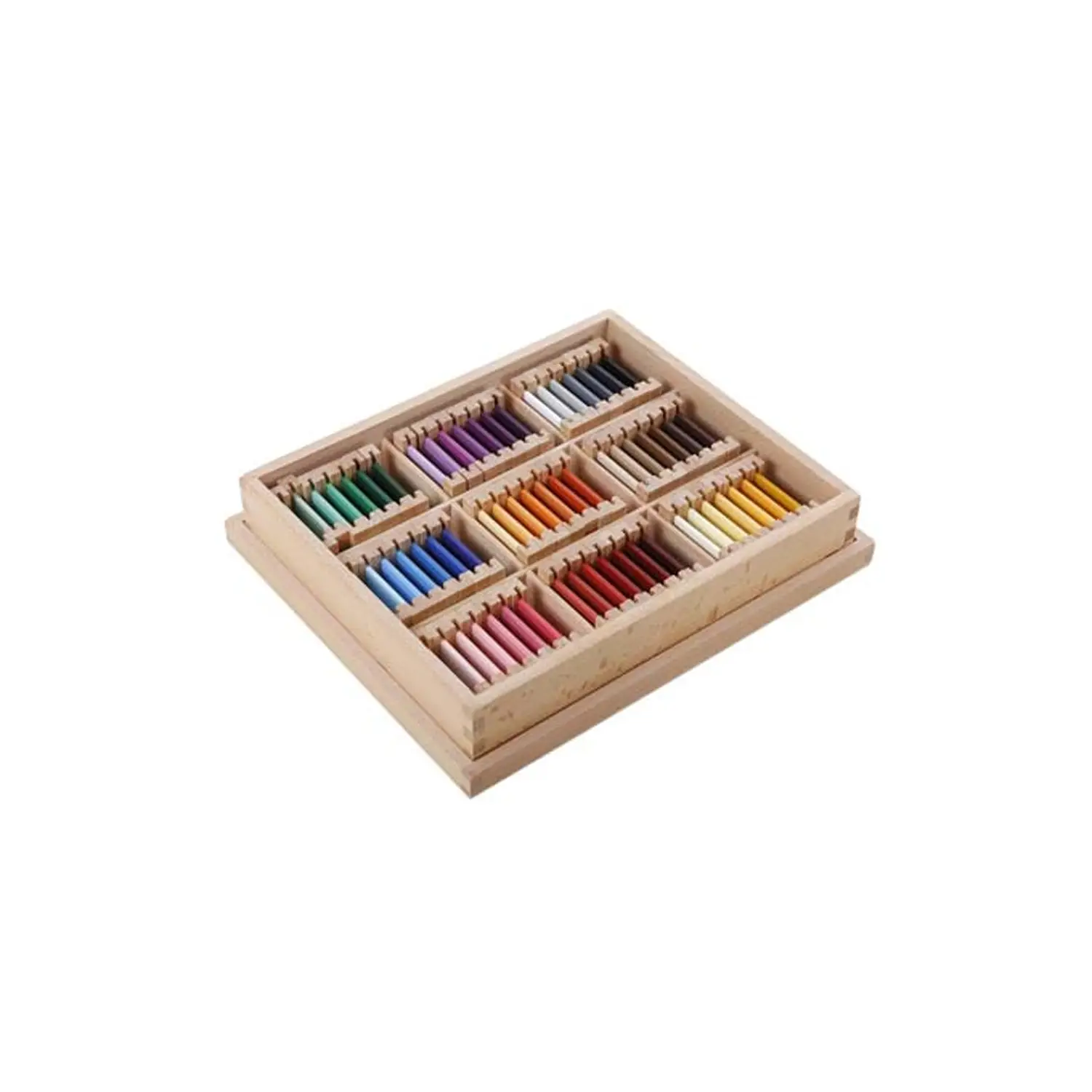 Terza Scatola delle Spolette dei Colori Montessori – Discriminazione e Gradazione dei Colori - leggere scrivere contare racco