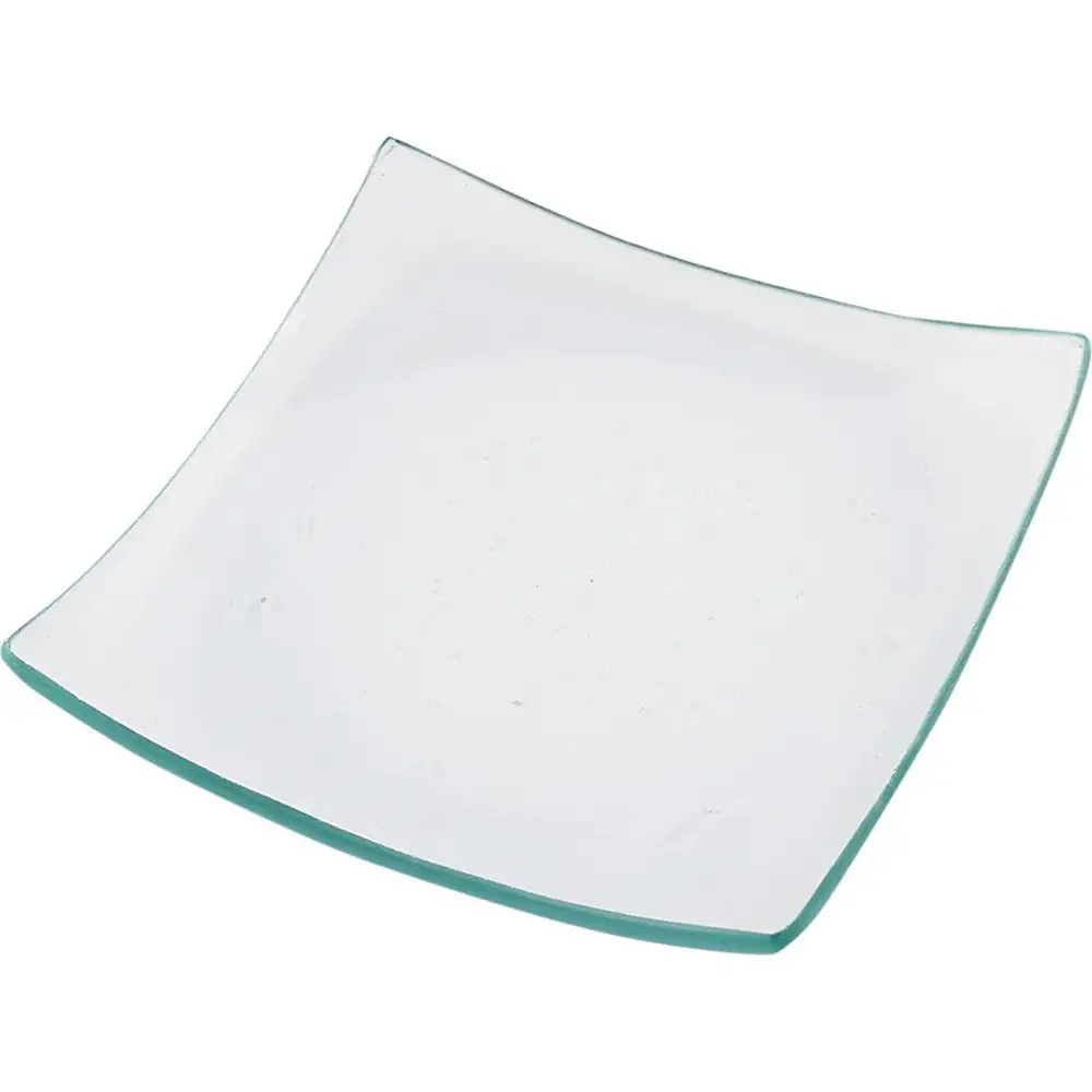 Piatto di Vetro da Decorare - 11,5x11,5 cm - 12 Pezzi - Cellulosa Plastica Polistirolo