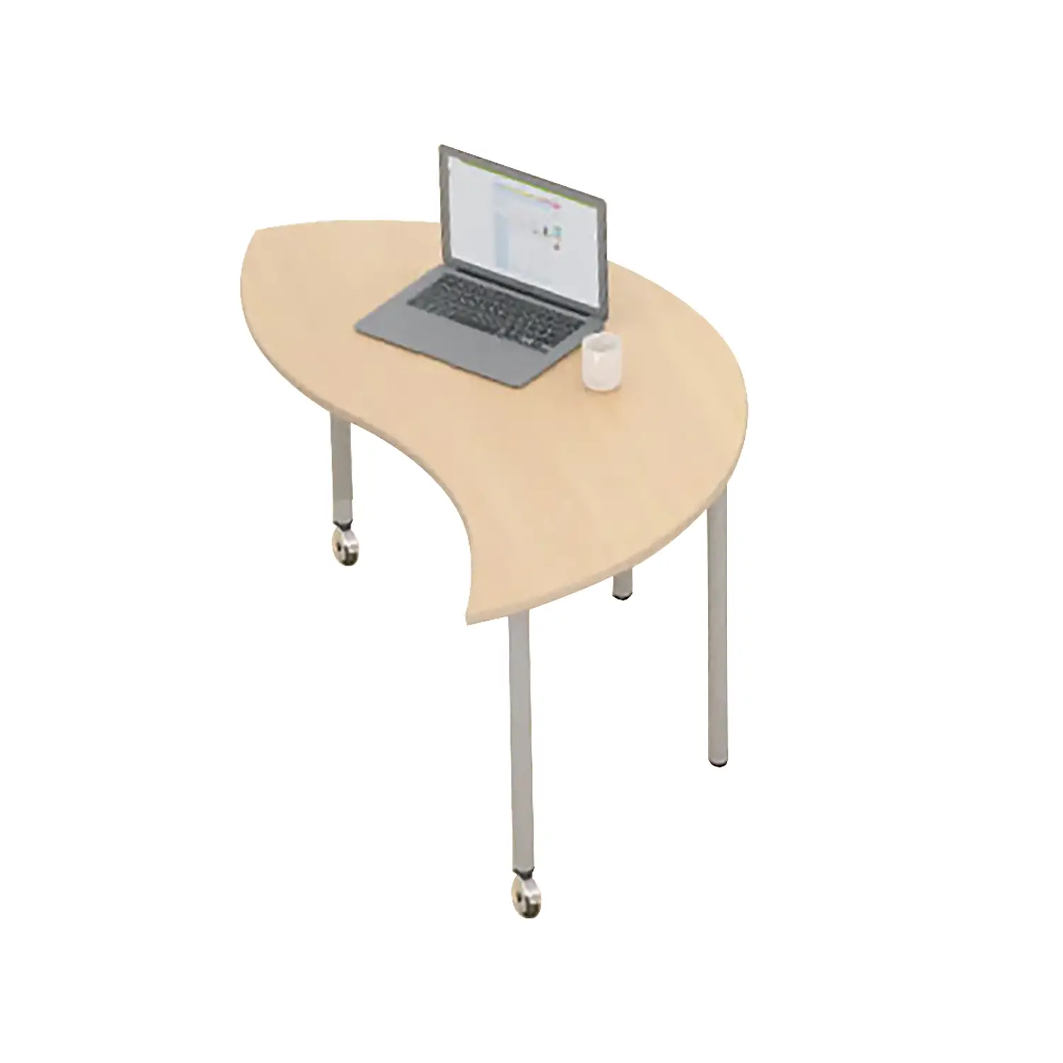 Tavolo Mila Onda con Ruote H 71 cm – Tavolo Scolastico per Ambienti Didattici Innovativi - Arredo scuola dell'obbligo