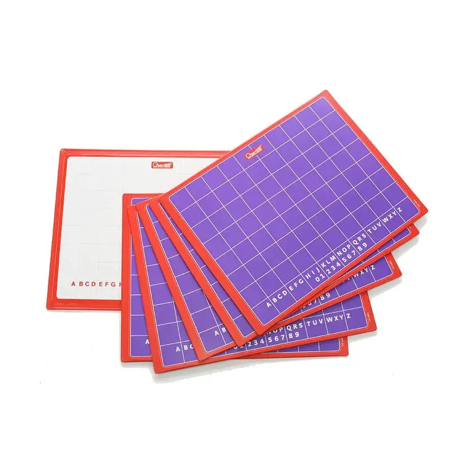 Quercetti 5102 Lavagnette Magnetiche Bifacciali - Set da 6 Pezzi - costruzioni magnetiche