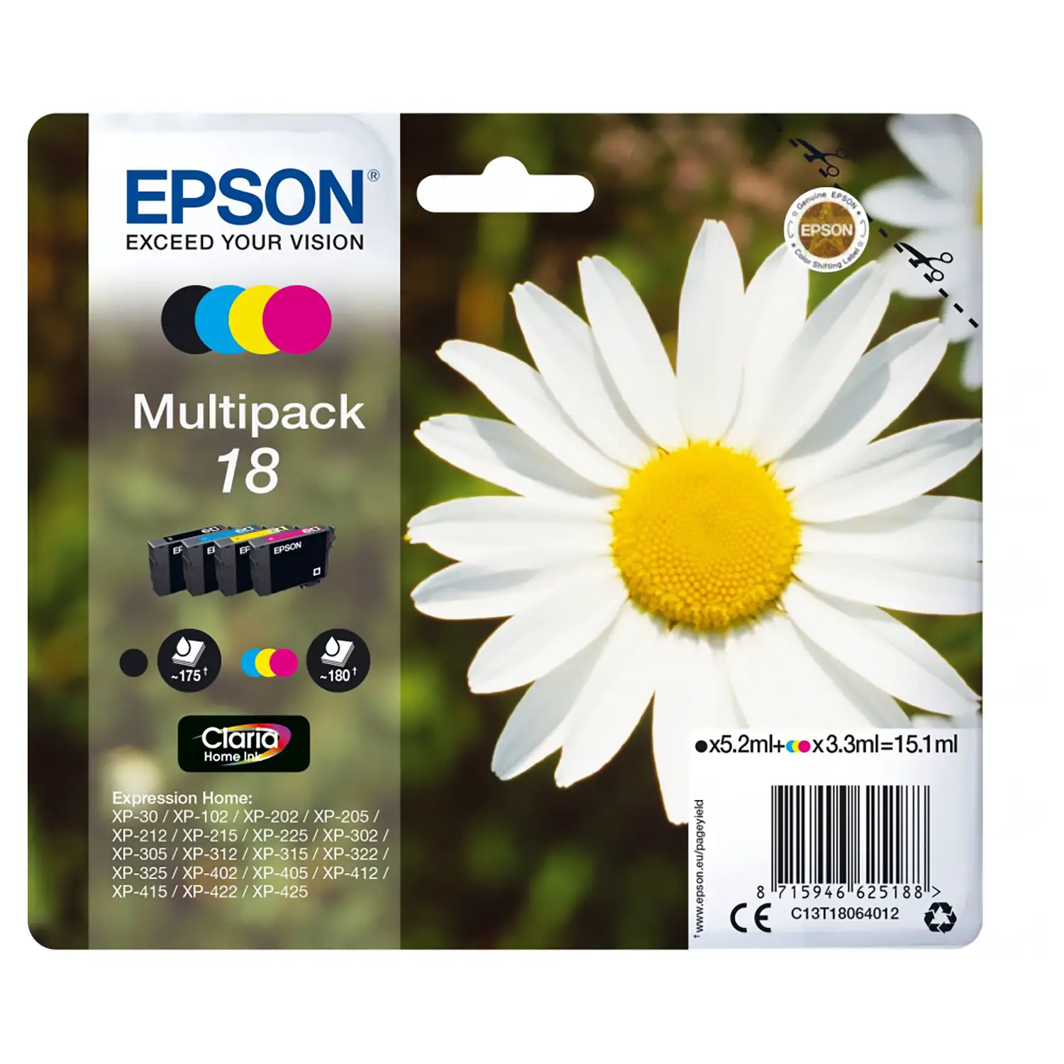 MULTIPACK 18 CONTENENTE N.4 CARTUCCE SERIE 18/MARGHERITA - consumabili