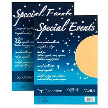 Carta per Fotocopie Colorata Favini A4 120 gr – 20 Fogli - Oro - Carta e cartoncino