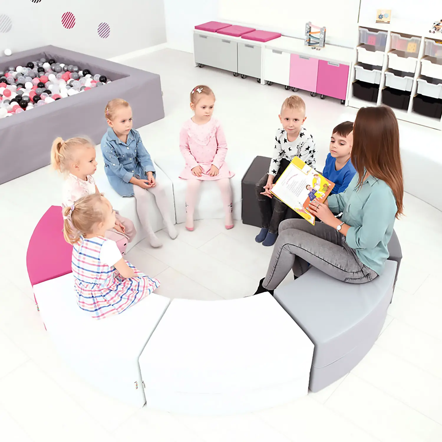 Pouff Piccoli Serie Quadro Per Ambienti Scolastici Innovativi - Arredo Nido e Infanzia