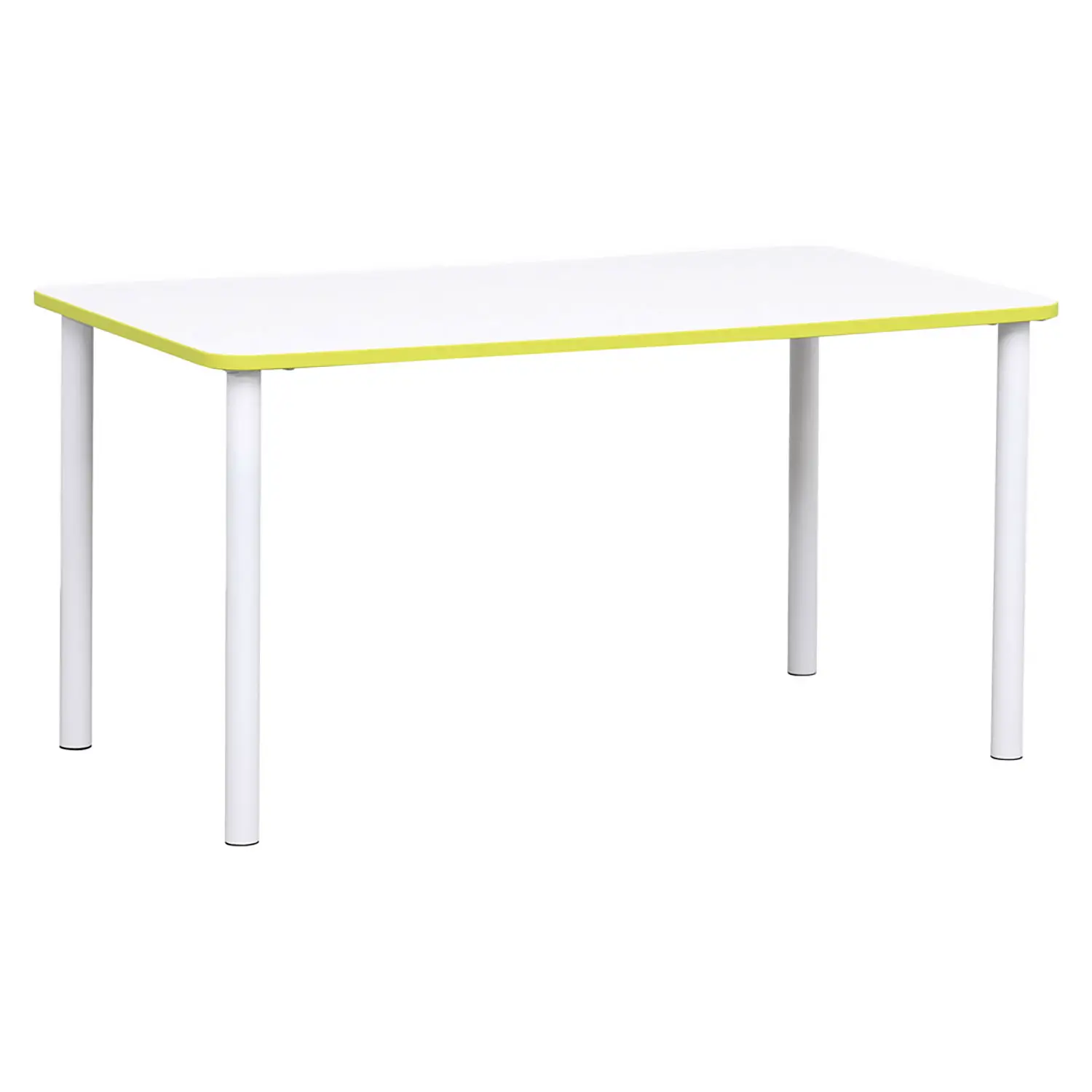 Tavolo Rettangolare Con Bordo Verde Lime H 40-58 Per Ambienti Scolastici - Arredo Nido e Infanzia