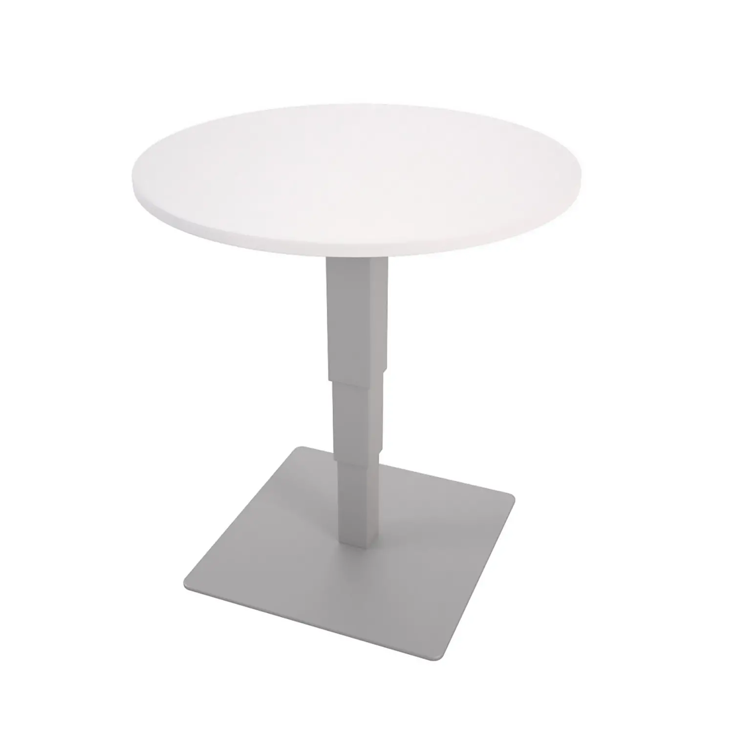 Tavolino Tondo Bianco Con Regolazione Elettrica Per Ambienti Scolastici Innovativi - Arredo Nido e Infanzia