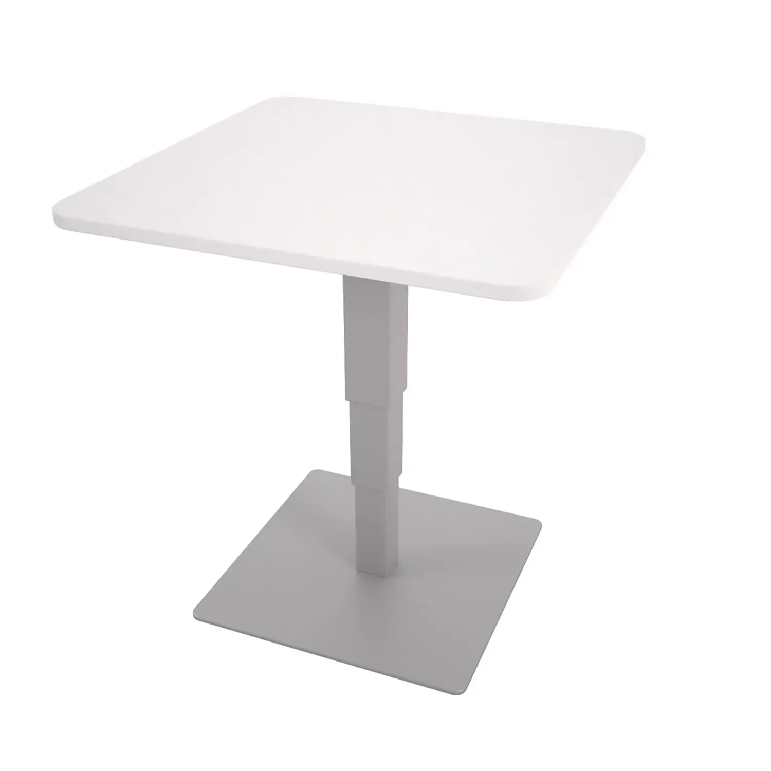 Tavolino Tondo Bianco Con Regolazione Elettrica Per Ambienti Scolastici Innovativi - Arredo Nido e Infanzia