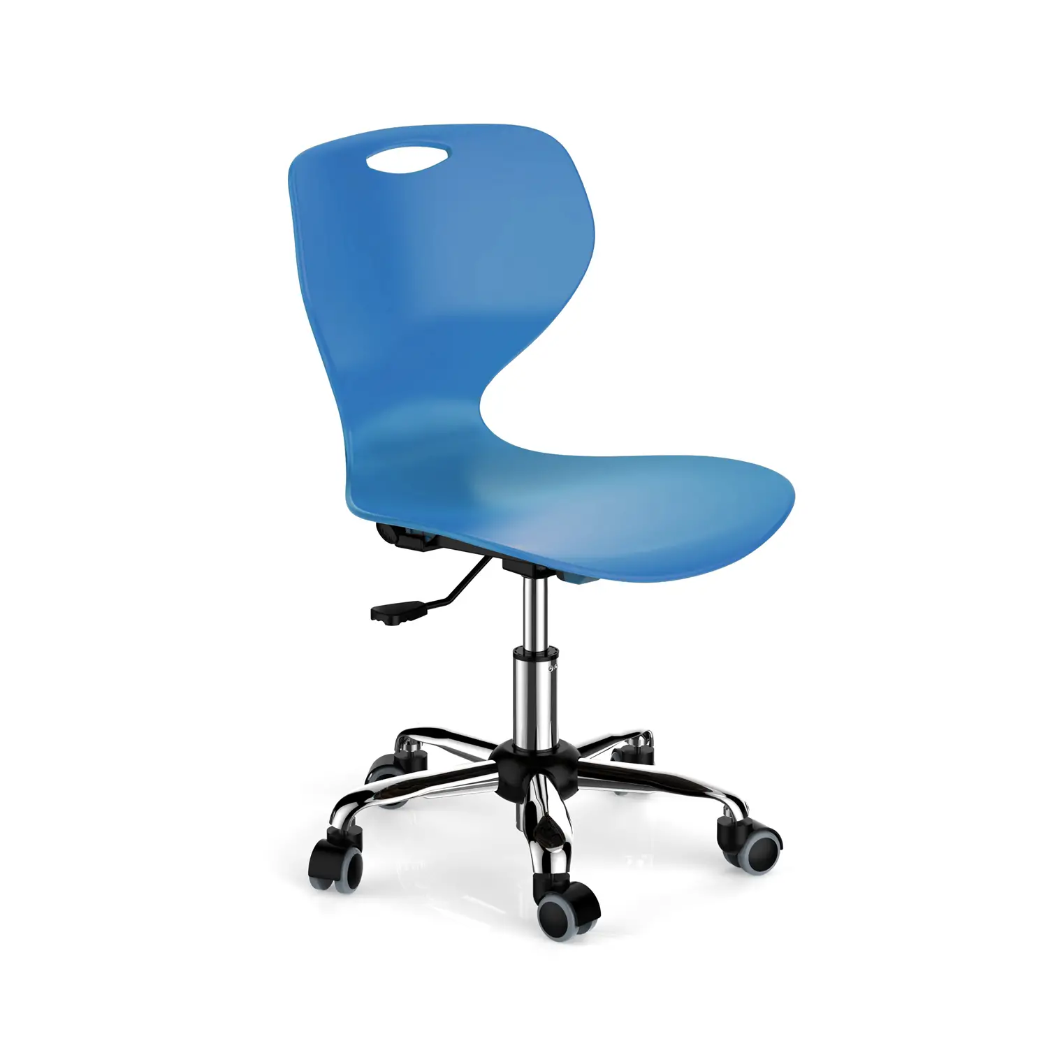 Sedia su Ruote My-Elle – Altezza Regolabile 38-50 cm - Azzurro - Sedie in plastica