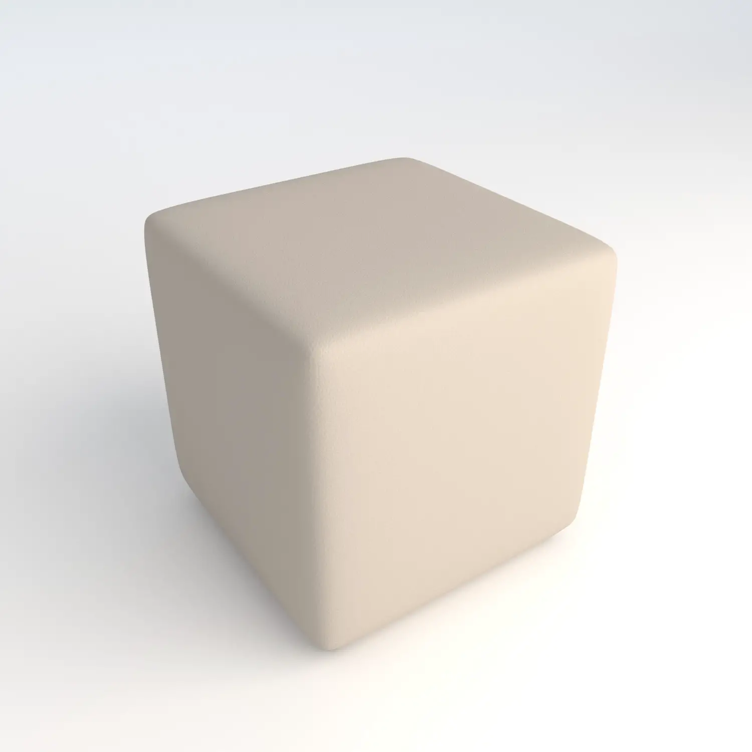 Pouf Quadrato in Ecopelle Ignifuga Bianco H 40 cm – Conforme CAM - Salottini e arredi morbidi