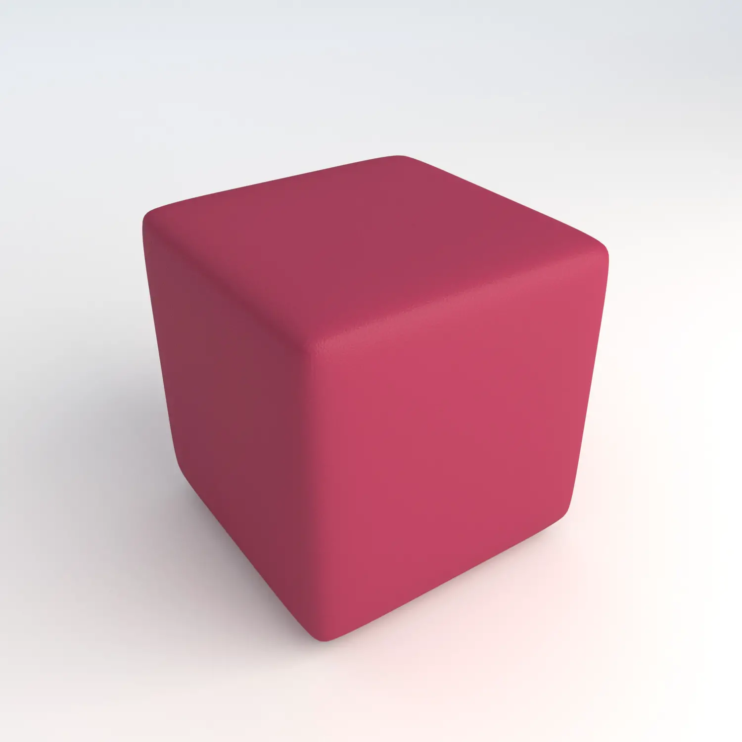 Pouf Quadrato in Ecopelle Ignifuga Fucsia H 40 cm – Conforme CAM - Salottini e arredi morbidi