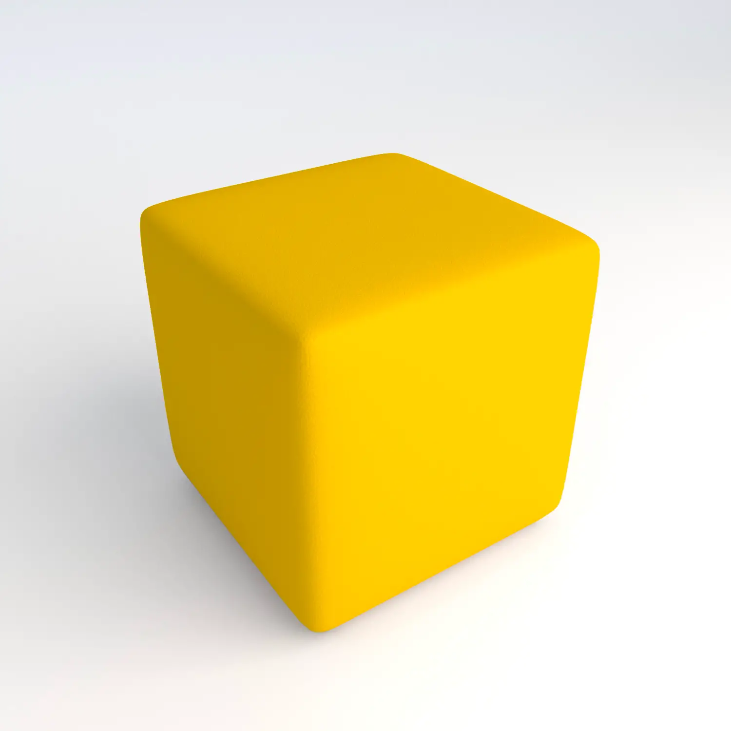 Pouf Quadrato in Ecopelle Ignifuga Giallo H 46 cm – Conforme CAM - Salottini e arredi morbidi