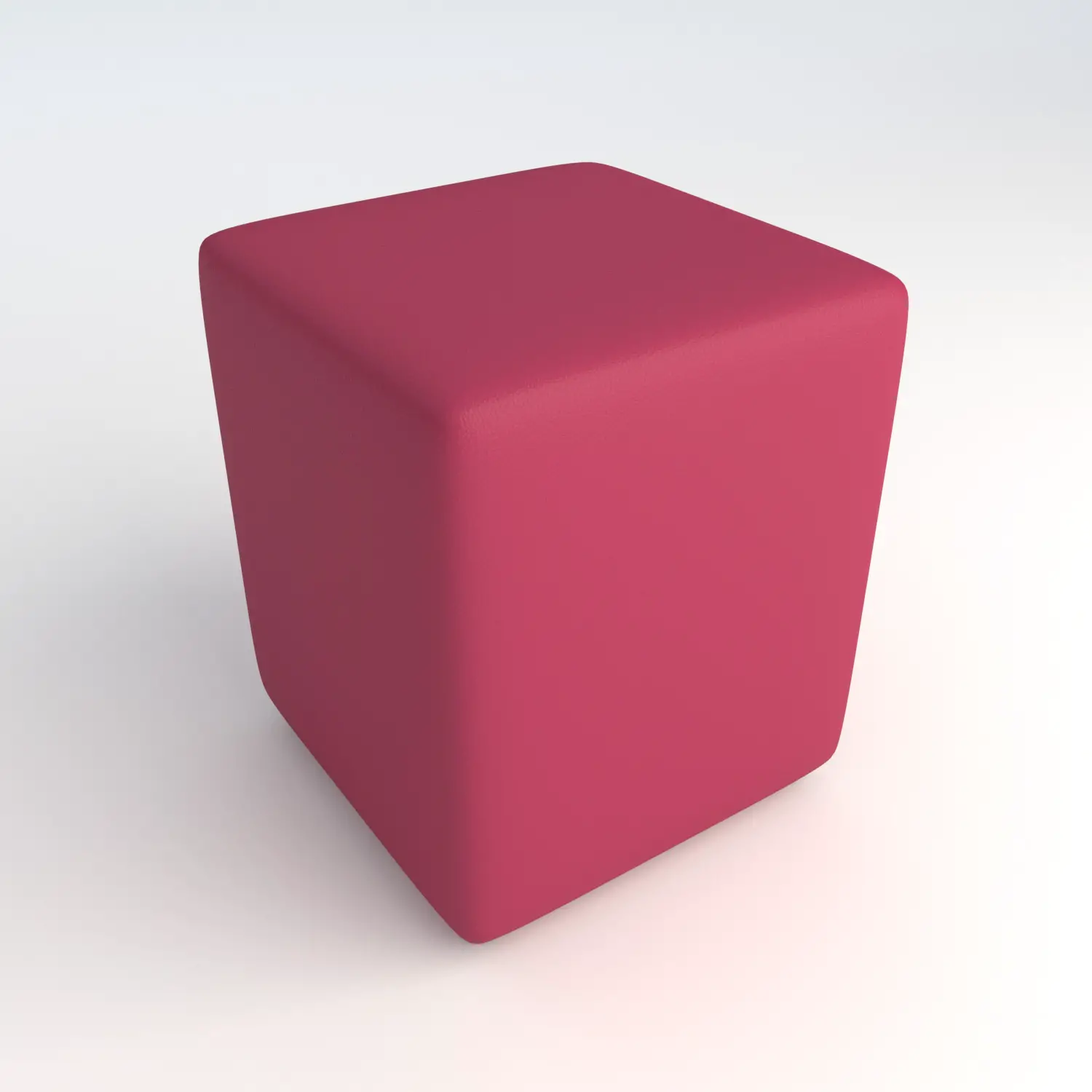 Pouf Quadrato in Ecopelle Ignifuga Fucsia H 46 cm – Conforme CAM - Salottini e arredi morbidi