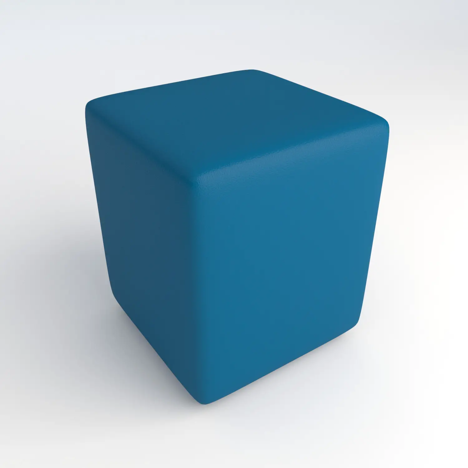 Pouf Quadrato in Ecopelle Ignifuga Azzurro H 46 cm – Conforme CAM - Salottini e arredi morbidi