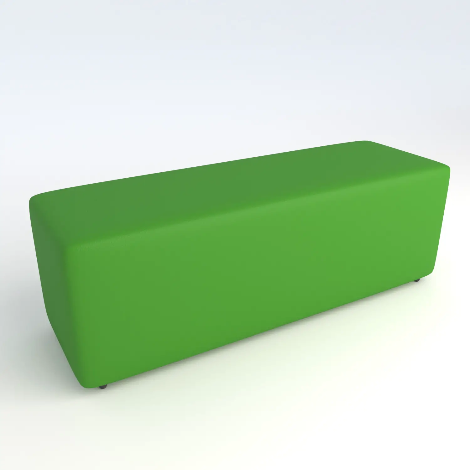 Pouf Ecopelle Ignifugo 3 Posti H 40 Verde Per Un Ambiente Scolastico Innovativo - Salottini e arredi morbidi