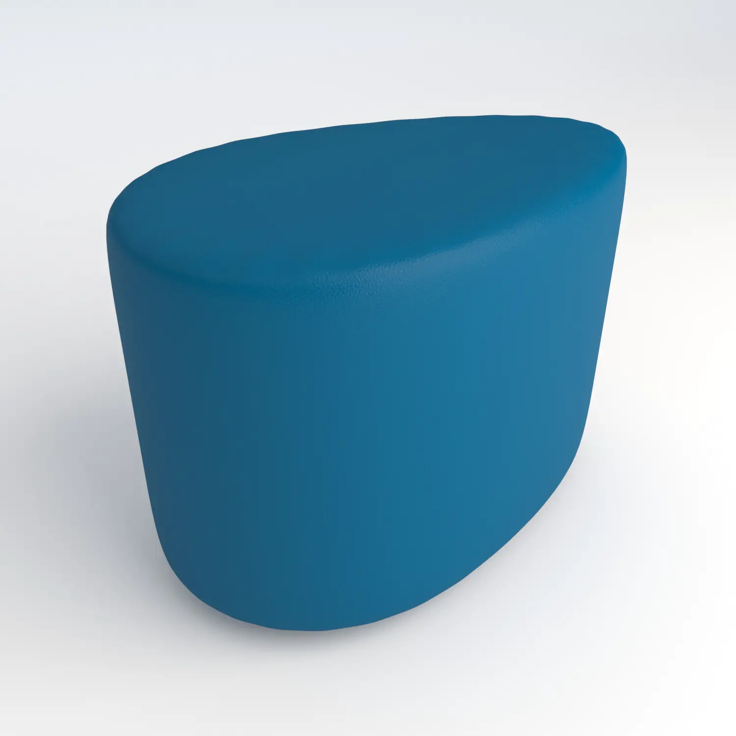 Pouf a Goccia in Ecopelle Ignifuga Azzurro H 46 cm – Conforme CAM - Salottini e arredi morbidi