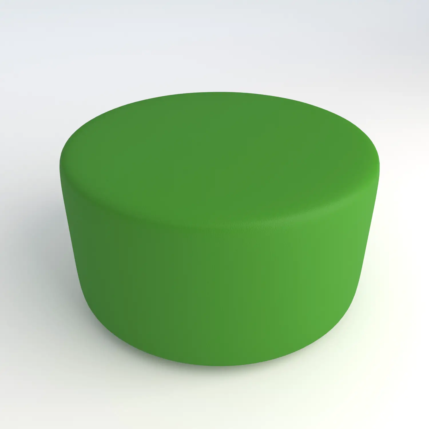 Pouf Virgola in Ecopelle Ignifuga Verde H 40 cm – Conforme CAM - Salottini e arredi morbidi