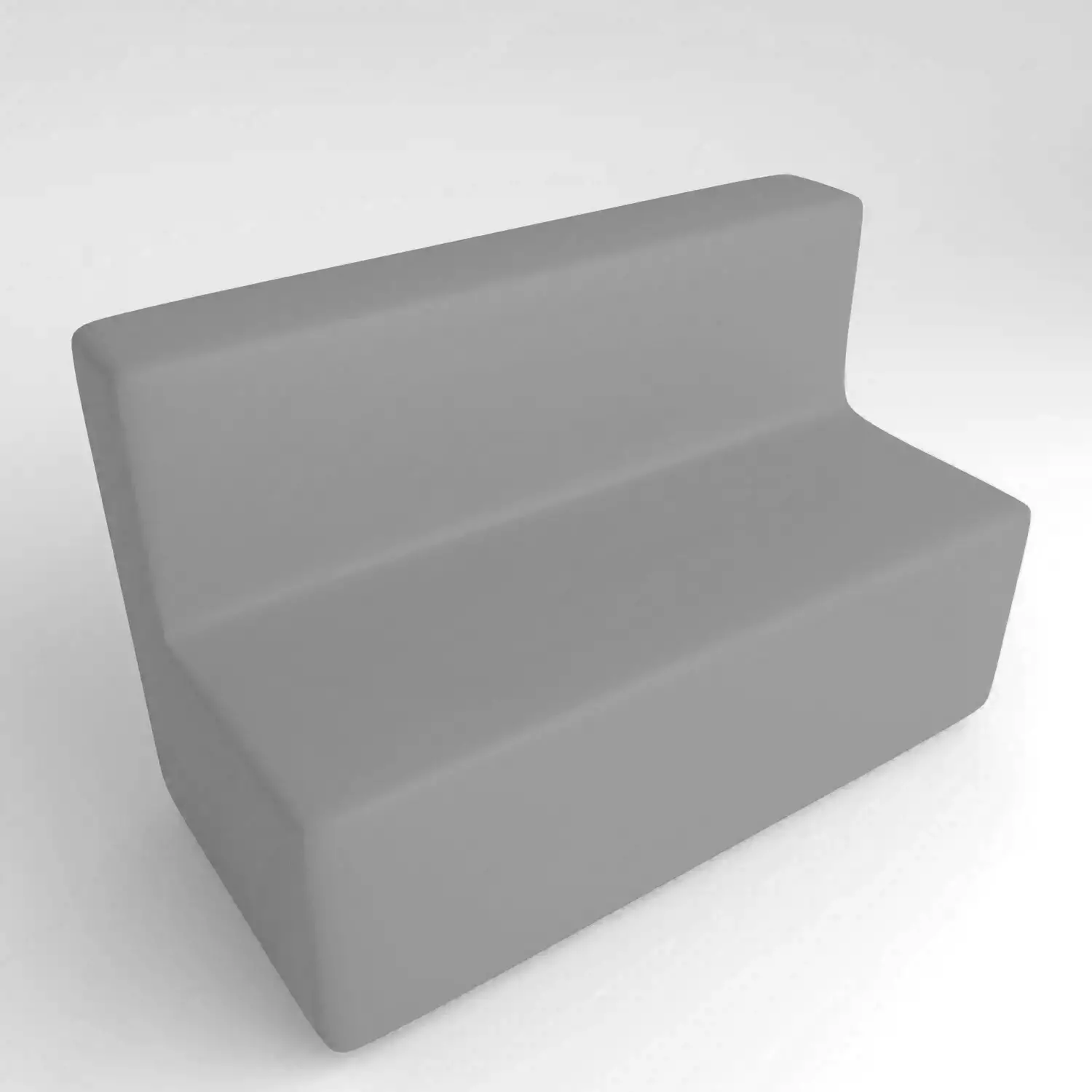 Divano 3 Posti in Ecopelle Ignifuga Grigio H 40 cm – Conforme CAM - Salottini e arredi morbidi