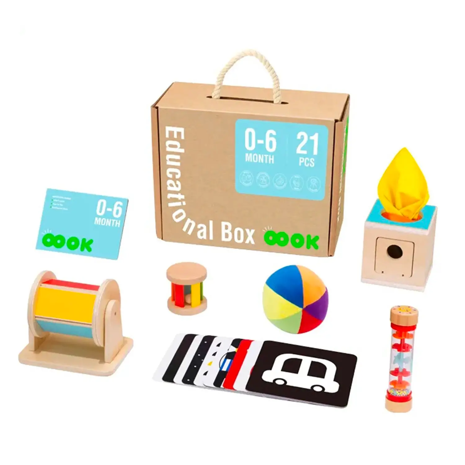 Giocattoli Educativi Multisensoriali per Bambini 0-6 Mesi – Metodo Montessori - Primi giochi