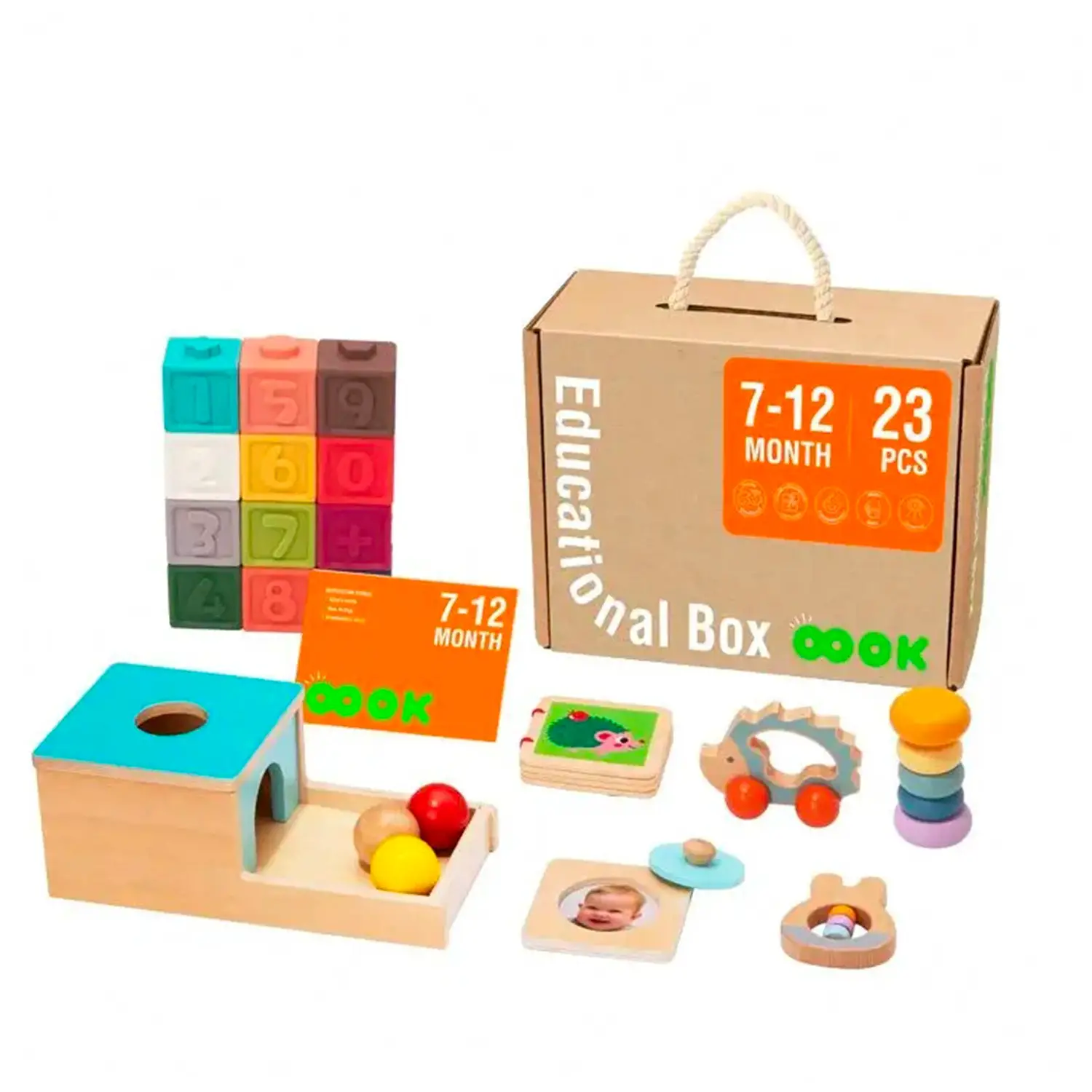 Giocattoli Educativi Multisensoriali per Bambini 7-12 Mesi – Metodo Montessori - Primi giochi