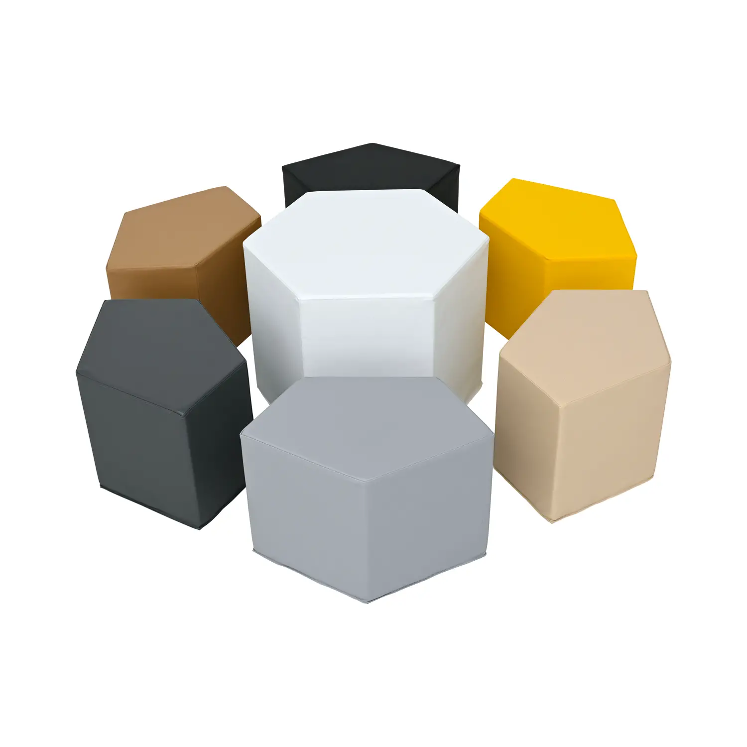**Pouff Morbidi Linea Lobo - Set Colori della Terra per Scuole Moderne** - Salottini e arredi morbidi