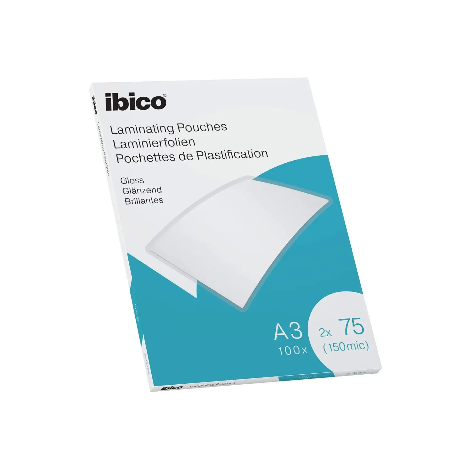 Pouches per Plastificazione A3 Basics Light – 75 Micron - 100 Buste Trasparenti Lucide - Rilegare e Plastificare