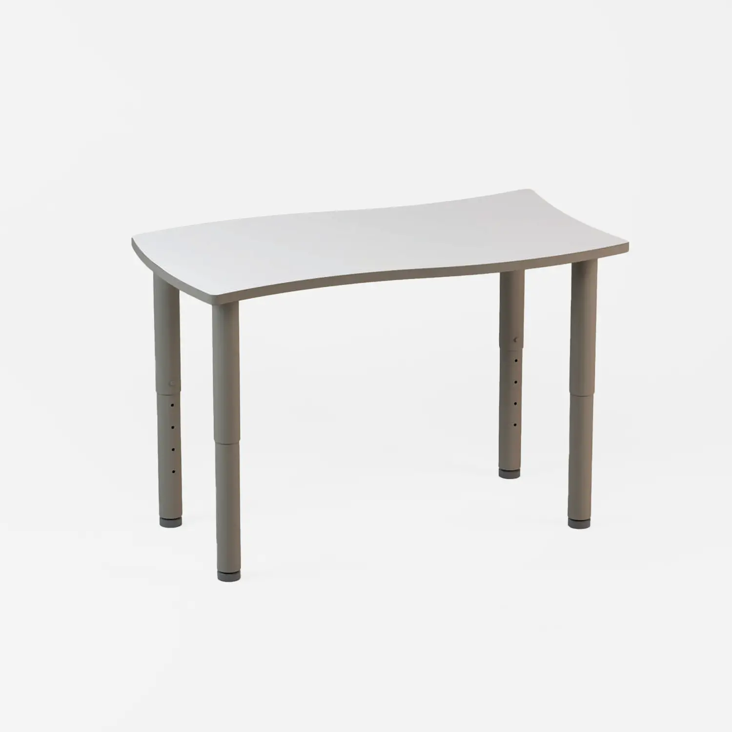 Tavolo Lira Sagomato ad Onda Altezza Regolabile – Tavolo con Top Bianco CAM - Arredo serie Aula 3.0