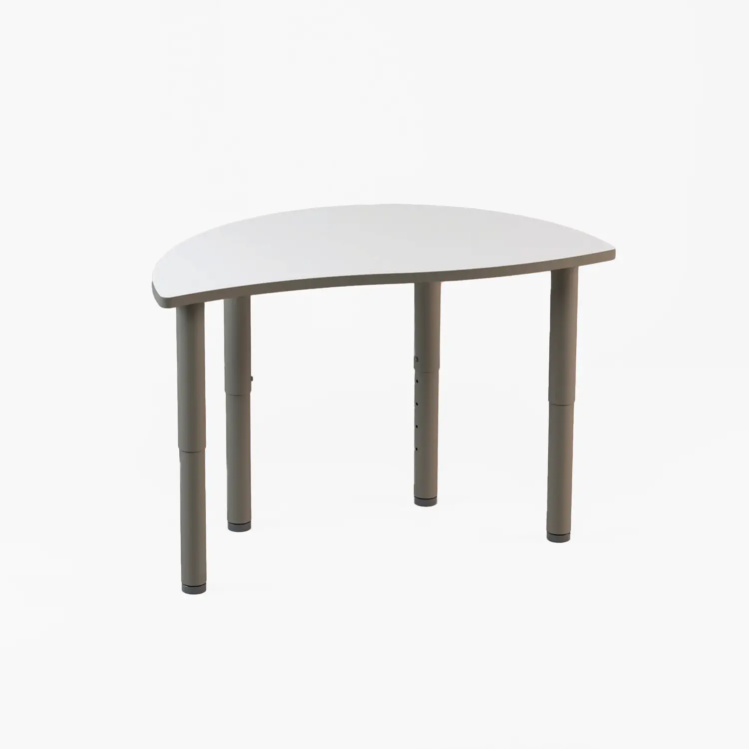 Tavolo Sirio Semicircolare ad Onda – Altezza Regolabile, Top Bianco – Conforme CAM - Arredo serie Aula 3.0