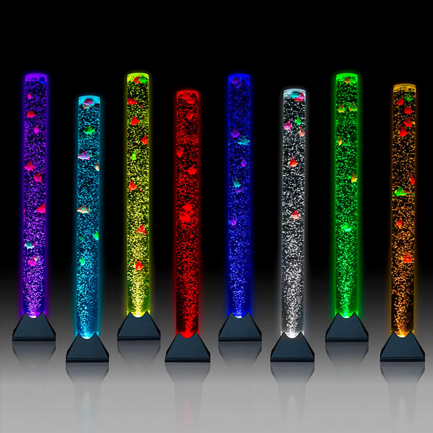 Tubo a Bolle LED con Pesci – Altezza 120 cm - Sviluppo sensoriale