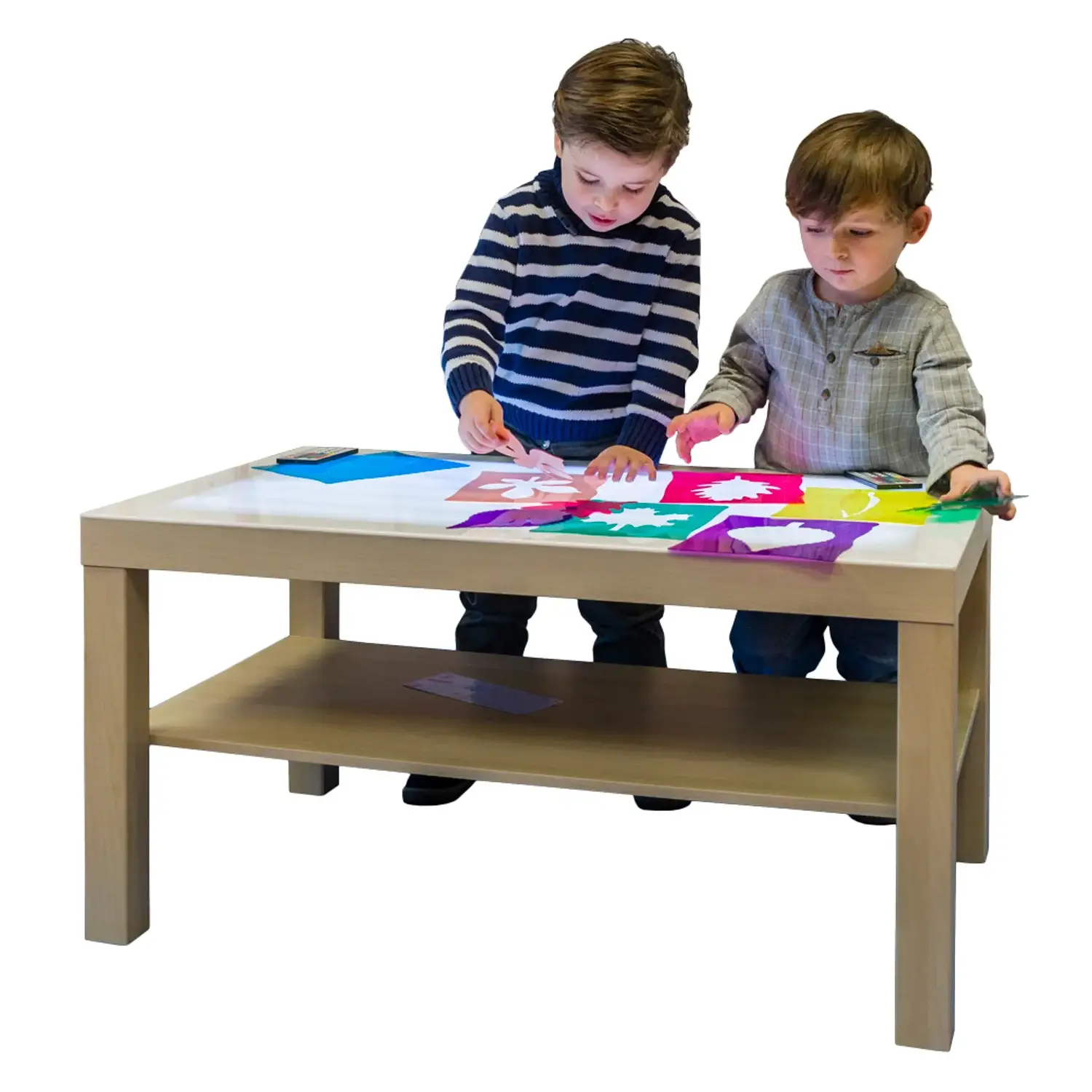 Tavolo Luminoso Wireless Ricaricabile Cambiacolore con Telecomando – 90x55x45 cm - Sviluppo sensoriale