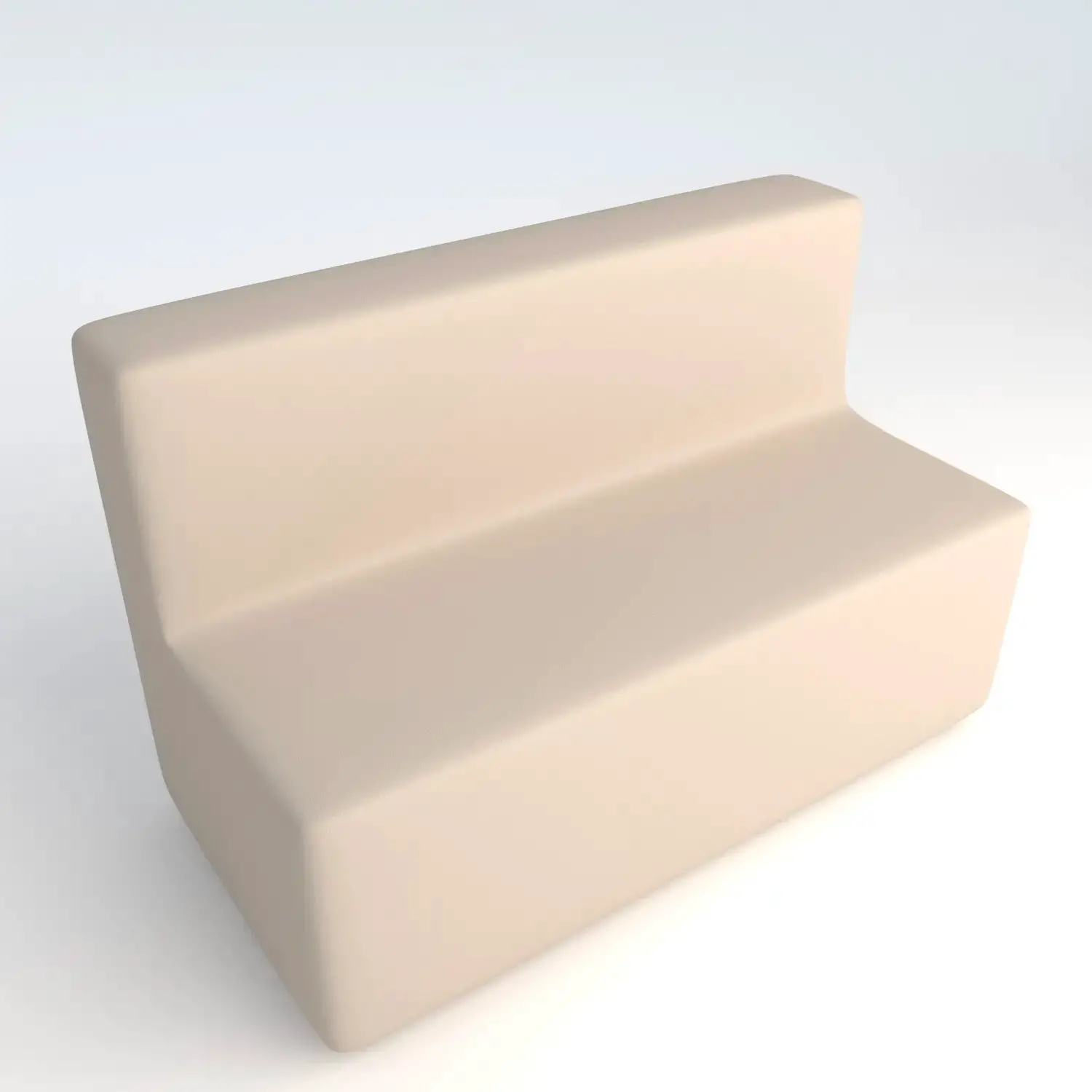 Divano 3 Posti in Ecopelle Ignifuga Bianco H 46 cm – Conforme CAM - Salottini e arredi morbidi