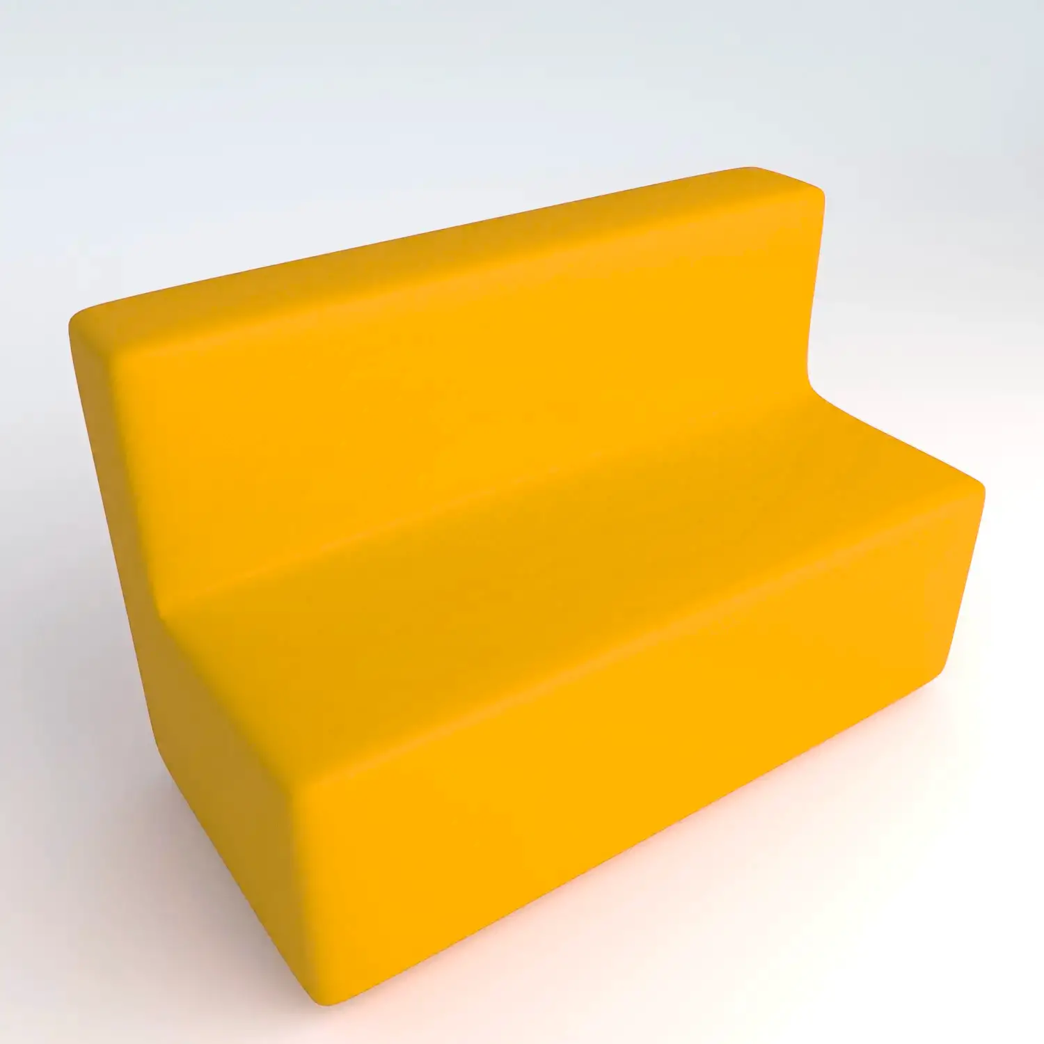 Divano 3 Posti in Ecopelle Ignifuga Giallo H 46 cm – Conforme CAM - Salottini e arredi morbidi