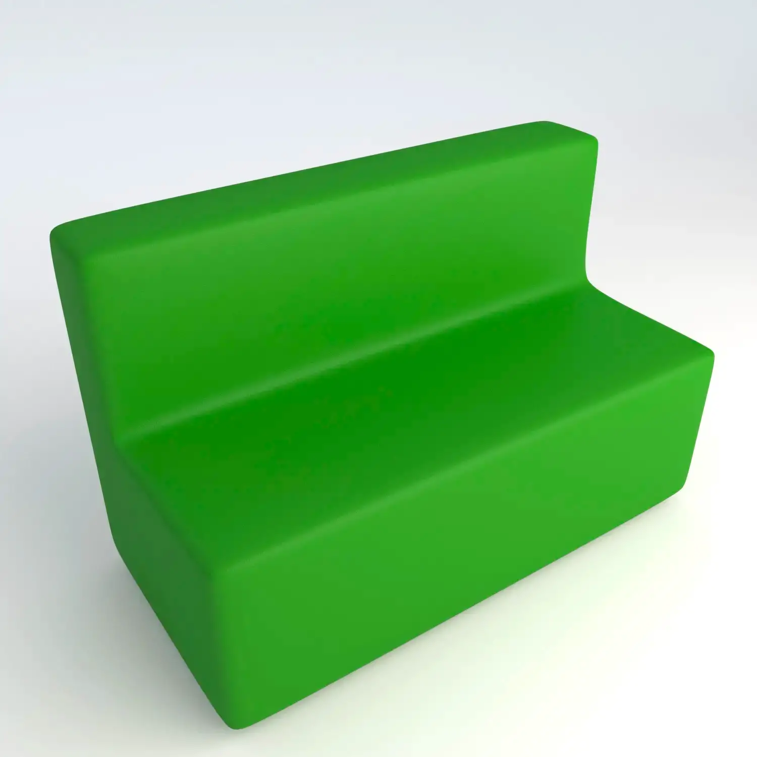 Divano Ecopelle Ignifugo 3 Posti H 46 Verde Per Ambienti Scolastici Innovativi - Salottini e arredi morbidi
