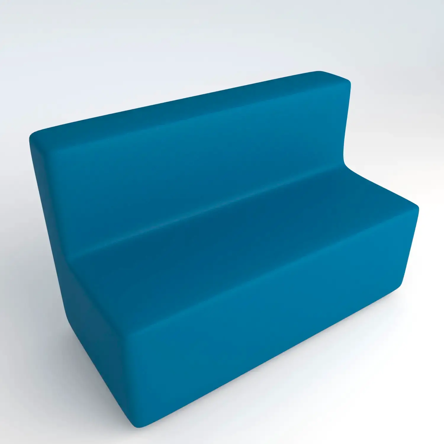 Divano 3 Posti in Ecopelle Ignifuga Azzurro H 46 cm – Conforme CAM - Salottini e arredi morbidi
