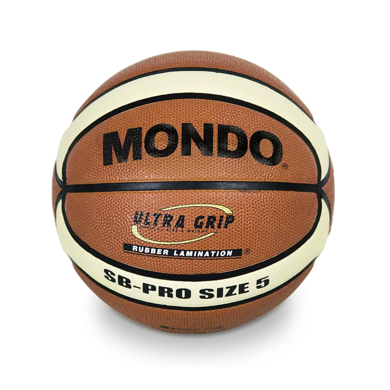 Pallone Basket Pro Misura 5 Colore Marrone - Giallo (consegnato sgonfio) - Palle e palloni