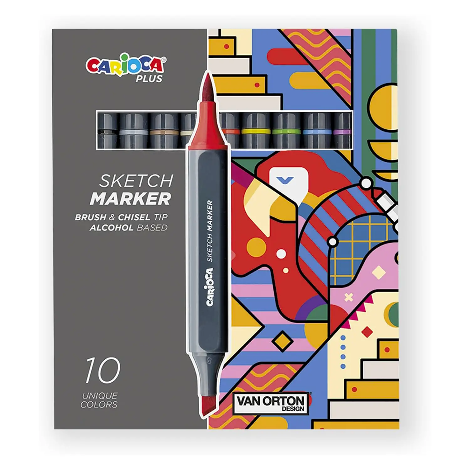 Carioca Plus Sketch Marker Marcatori A Doppia Punta 10 Colori - Pennelli e accessori