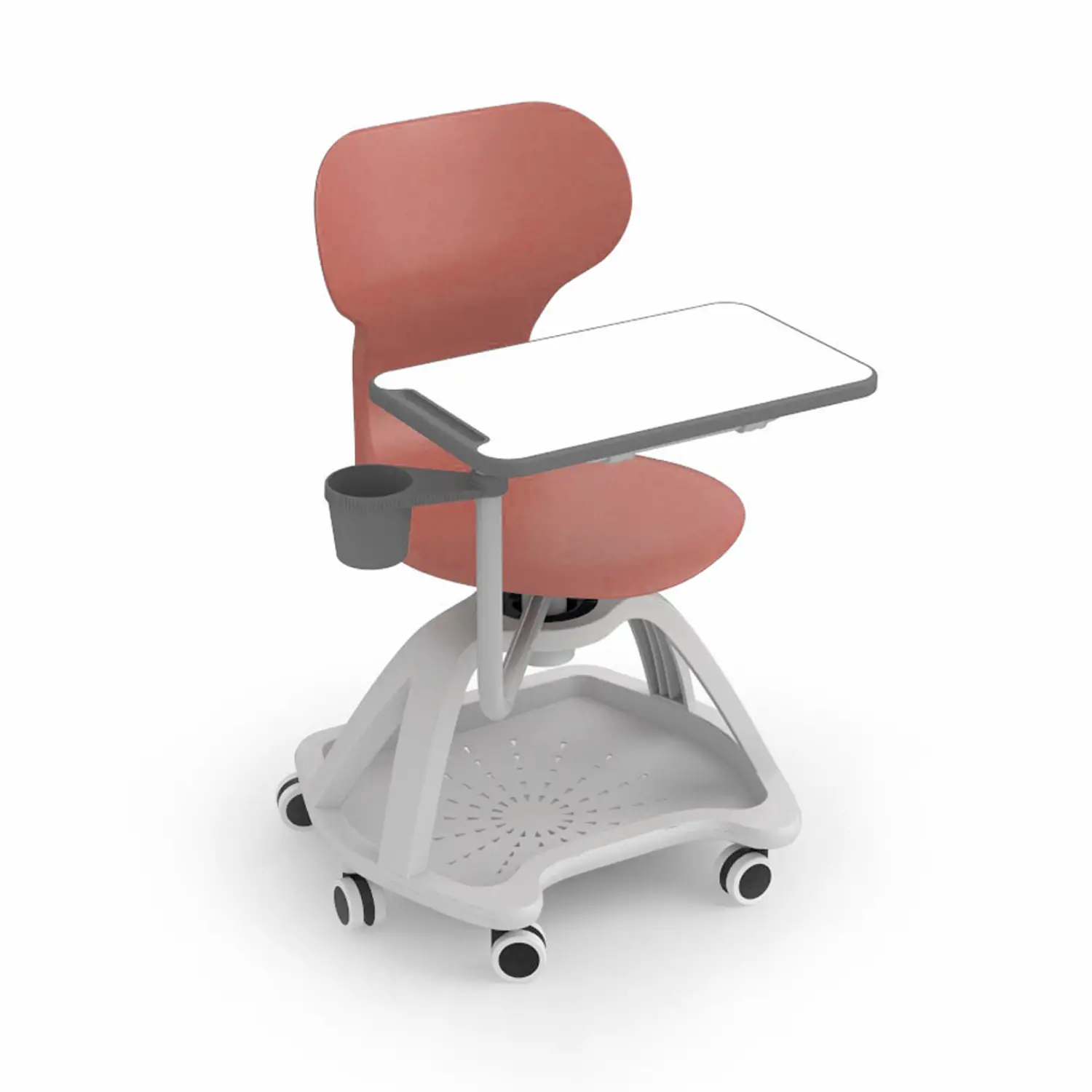 Sedia Mia Table con Ruote e Porta Zaino Misura 7 – Rossa con Tavolino Ribaltabile per Scuole - Arredo scuola dell'obbligo