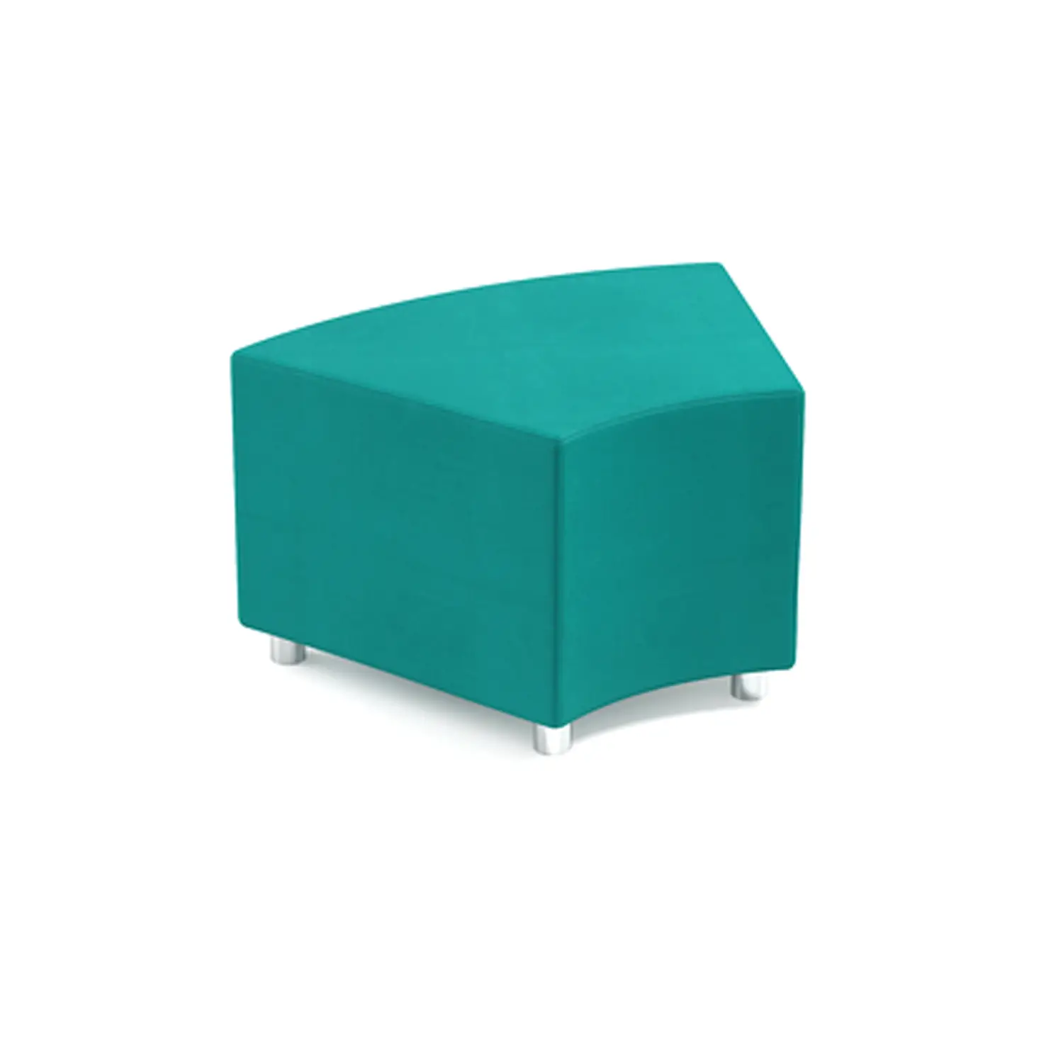 Pouff Angolare Verdeacqua H 45 cm – Seduta Modulare per Scuole - Arredo scuola dell'obbligo