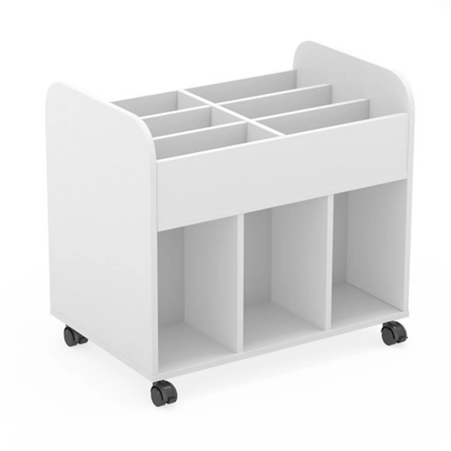 CARRELLO PORTALIBRI VICTORY CM.56X84X77H BIANCO - Arredo scuola dell'obbligo