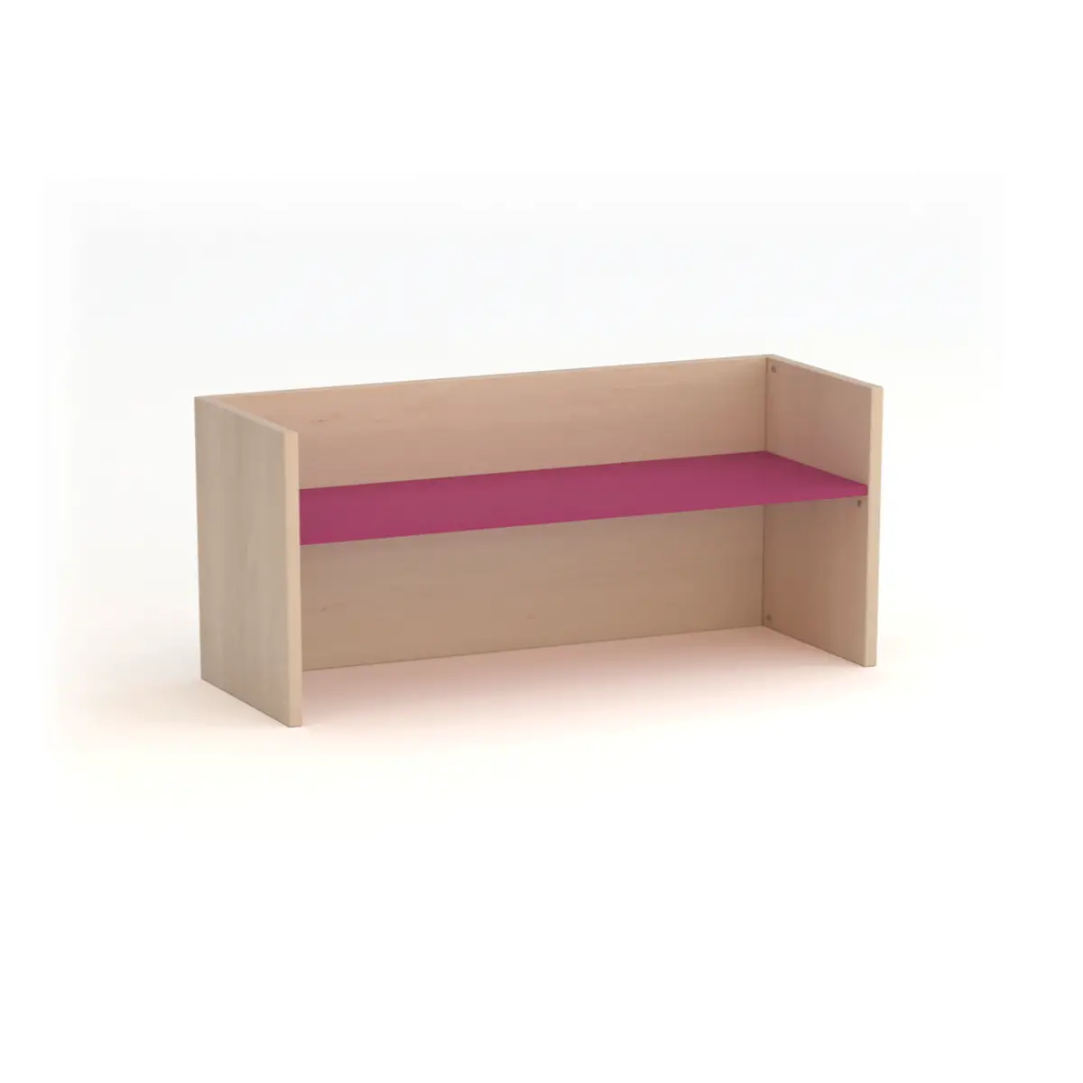 Panca Pluriuso Nido e Infanzia Kubò Betulla - Seduta Fucsia | Conforme CAM - Arredo Nido e Infanzia